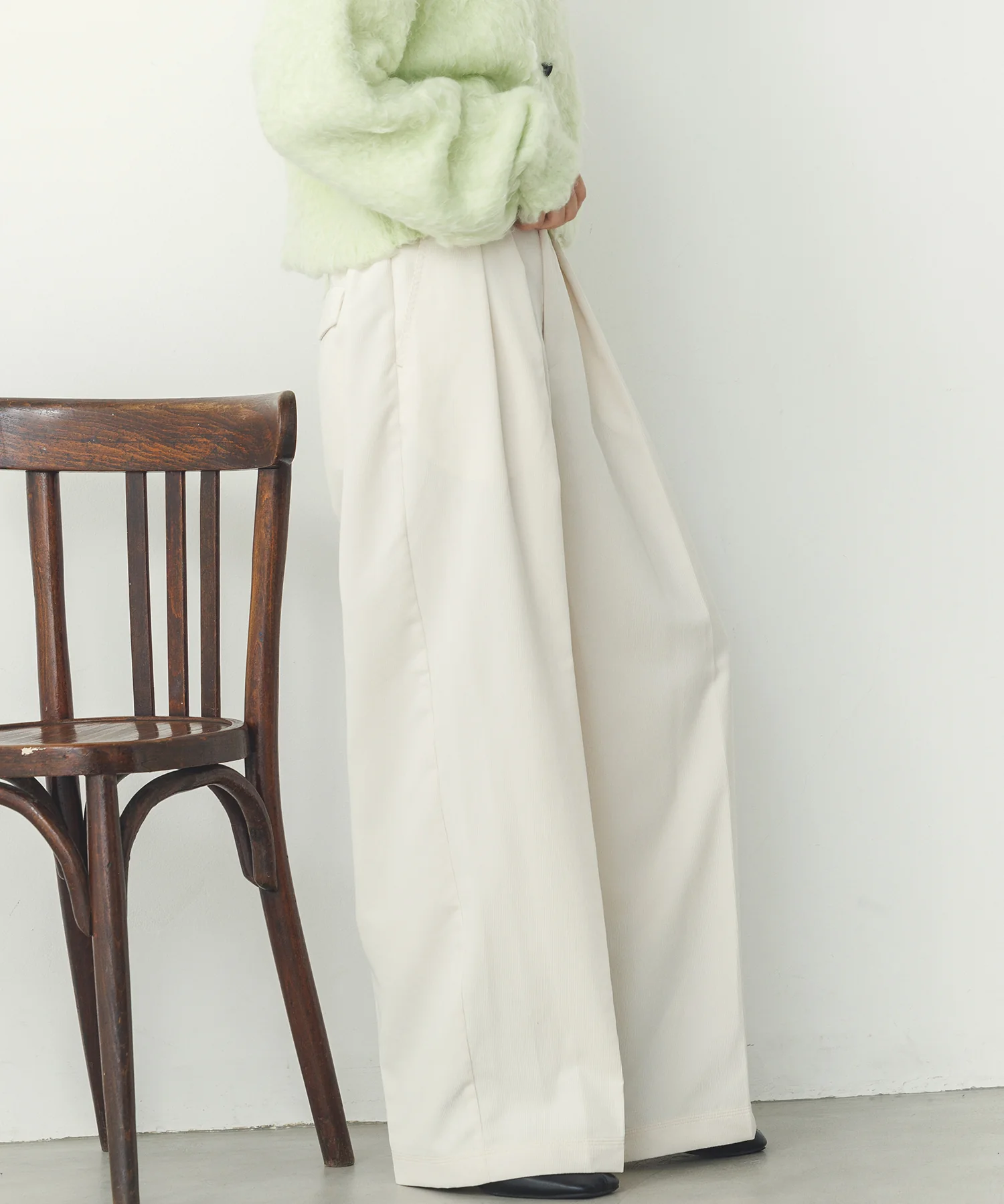 細コール 2タックパンツ