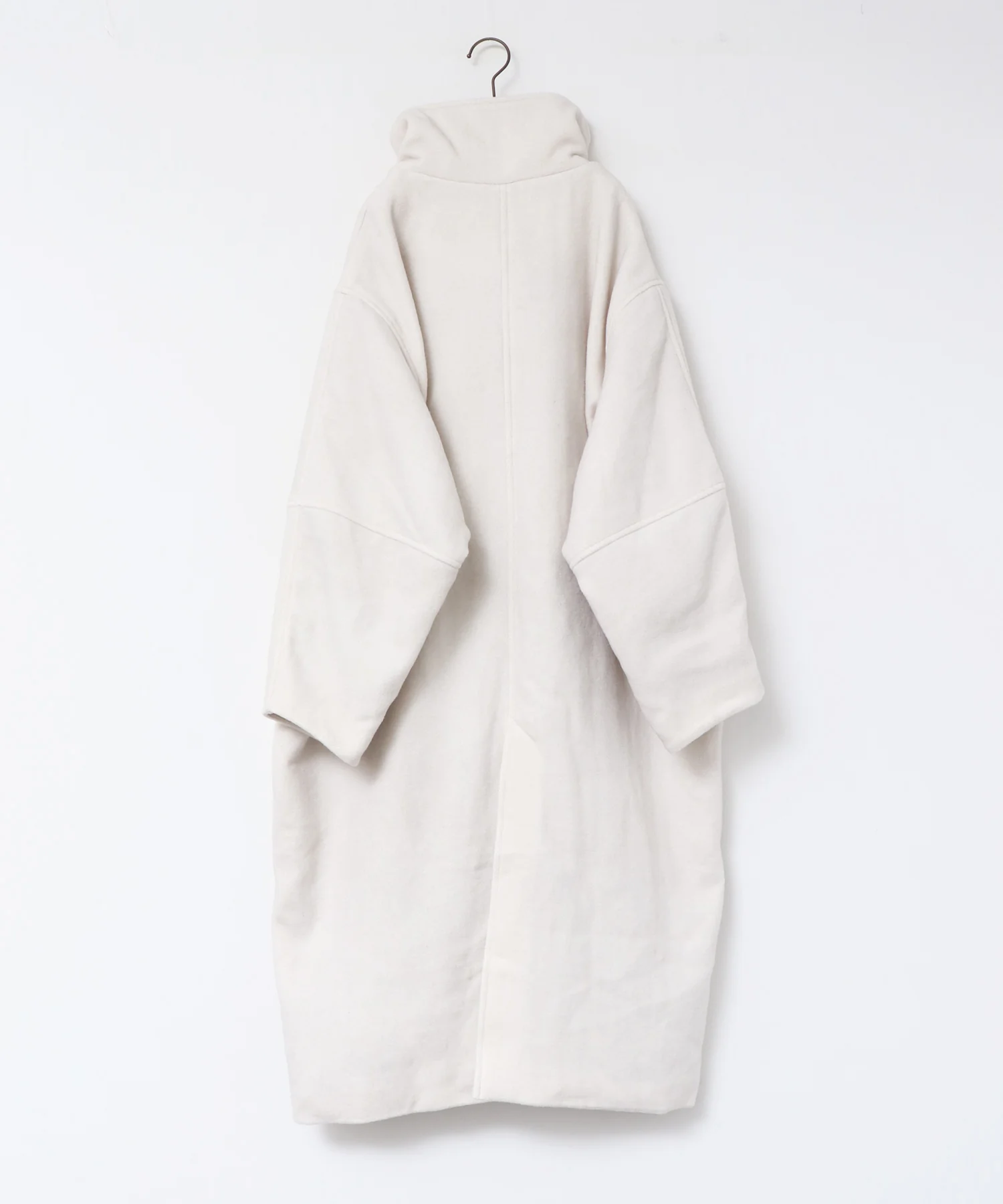 杢ヘリンボーン スタンドカラーコート