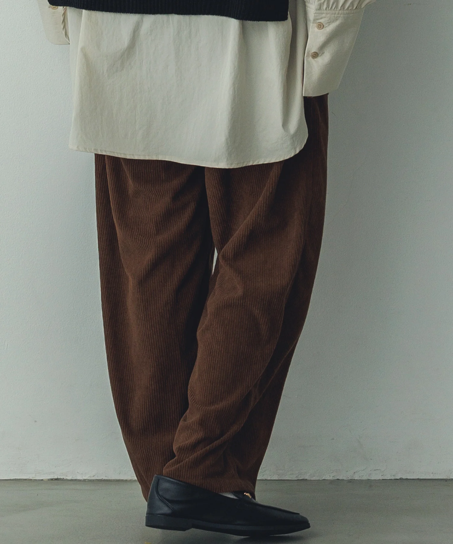 コーデュロイ コクーンパンツ