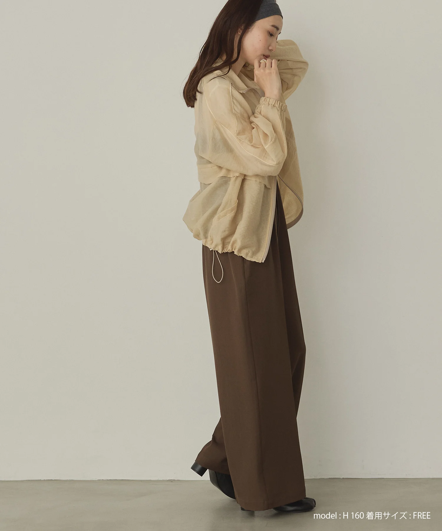 セルロース ナイロンシアー Wジップブルゾン