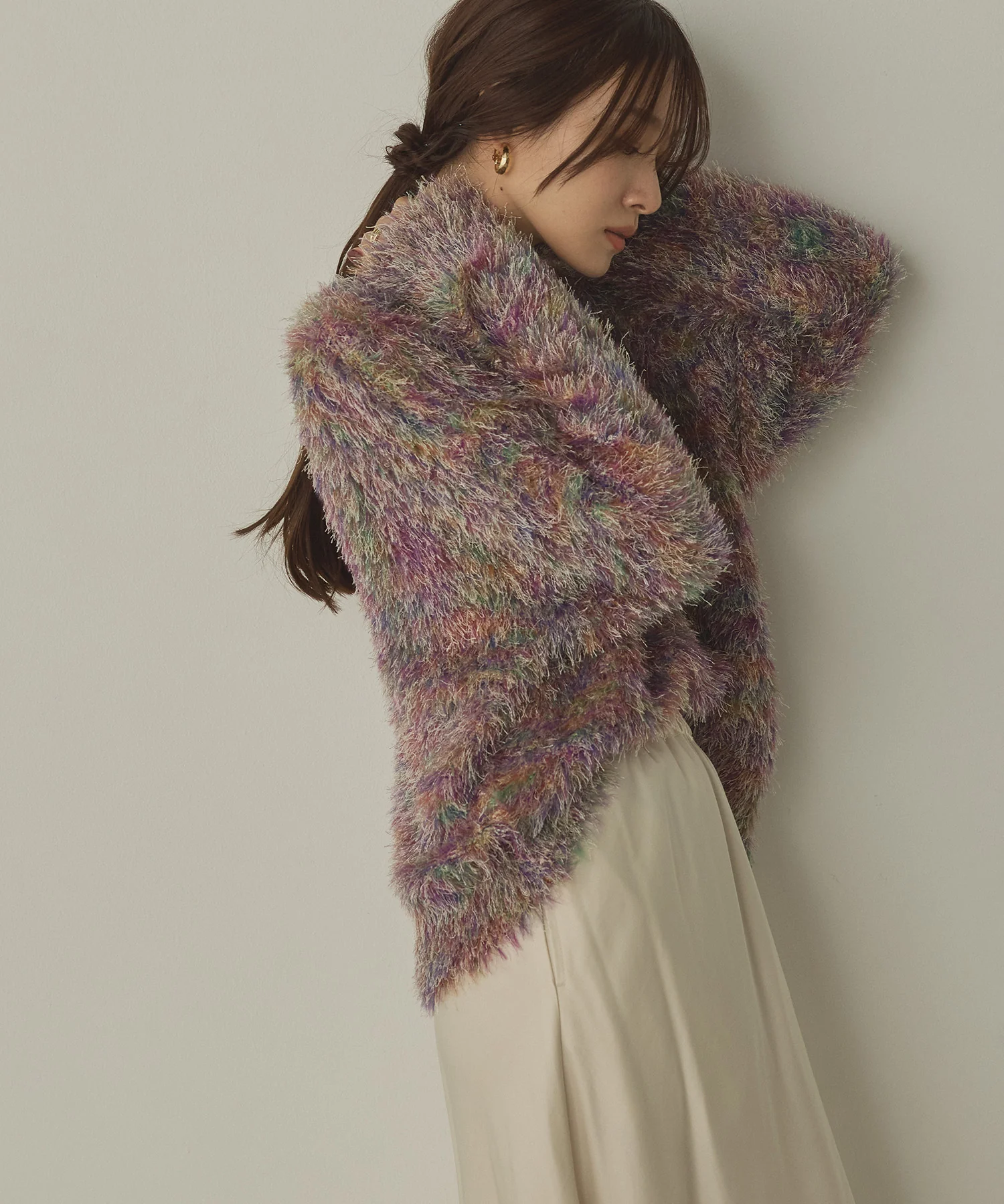 ミックス シャギーニット