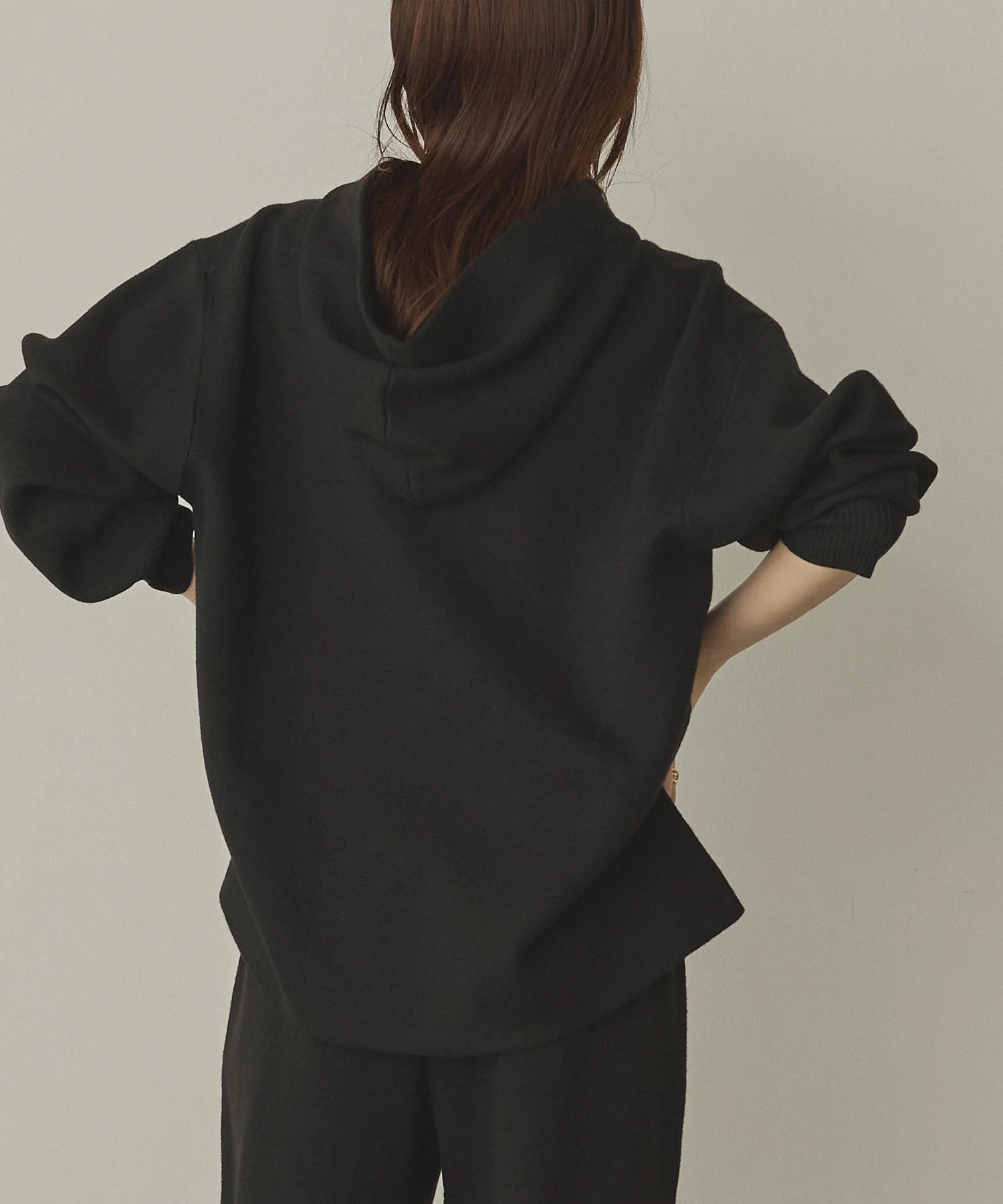 ニット フードパーカー