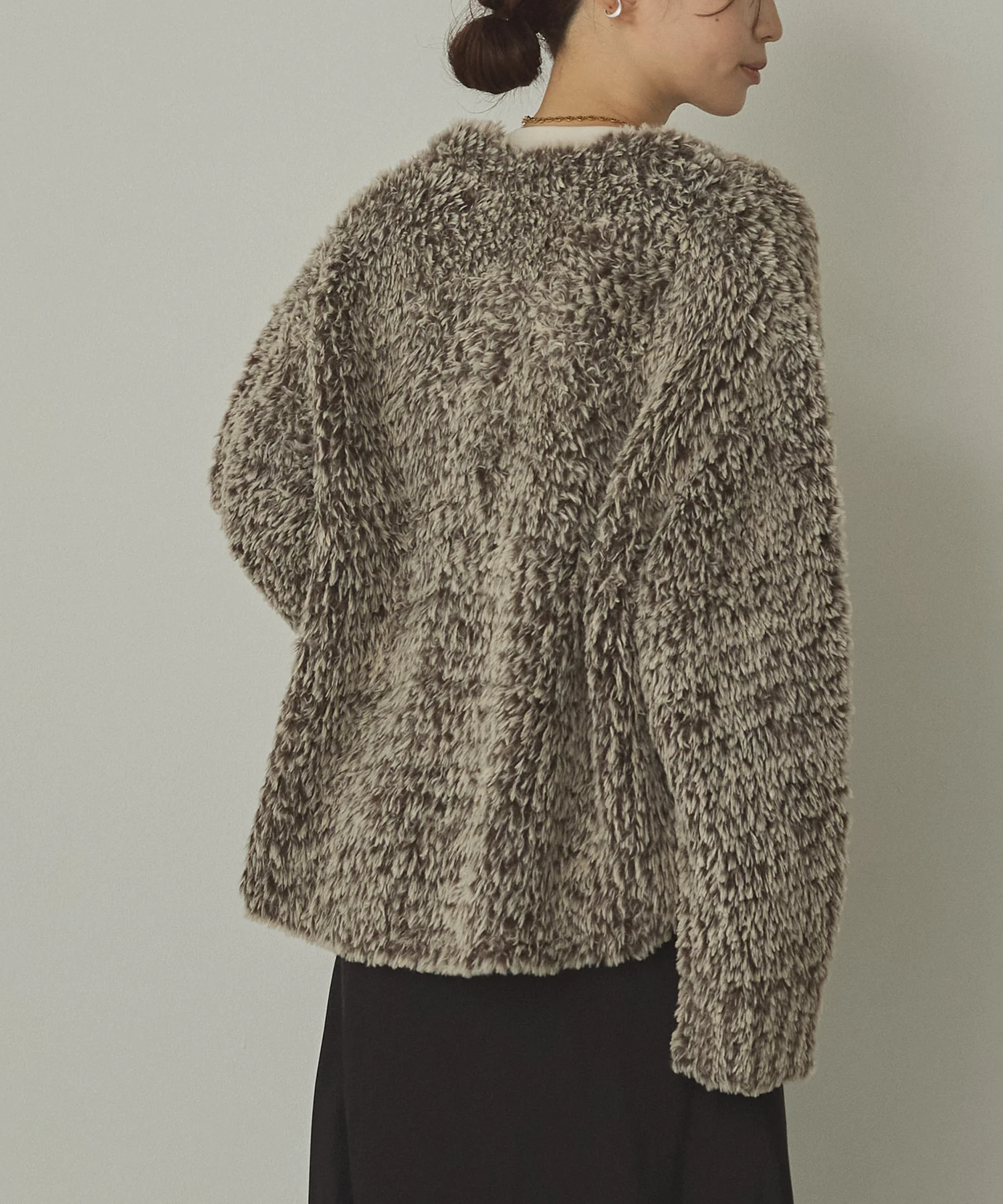 ファー ニットコート
