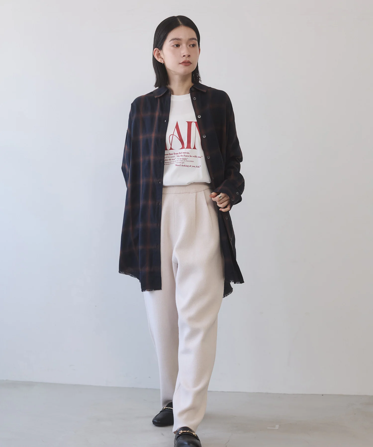 ニット ワイドパンツ