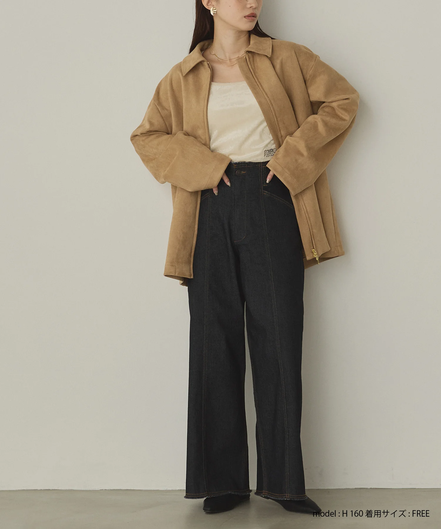 ツイル/デニム ワイドパンツ