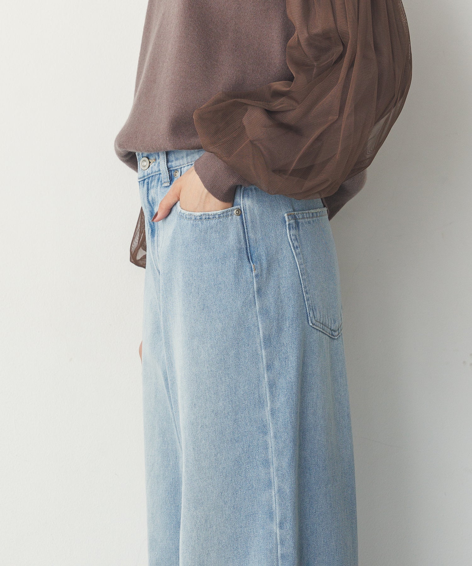 デニム/ツイル バギーパンツ