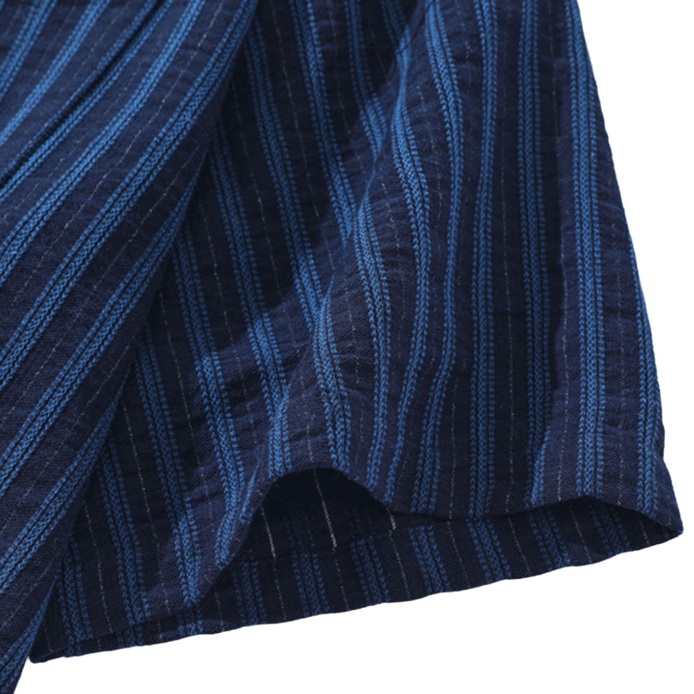 和風ストライプキューバ シャツ 半袖 