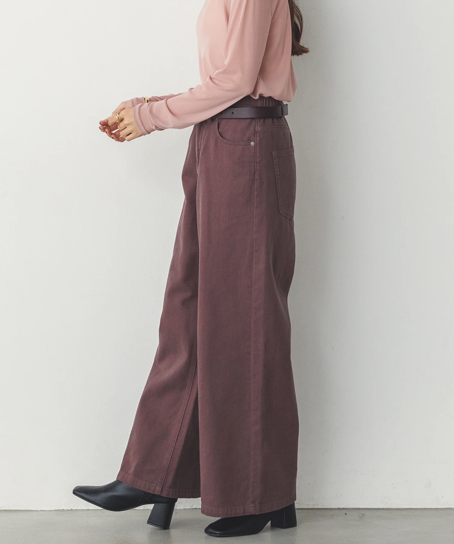 デニム/ツイル バギーパンツ