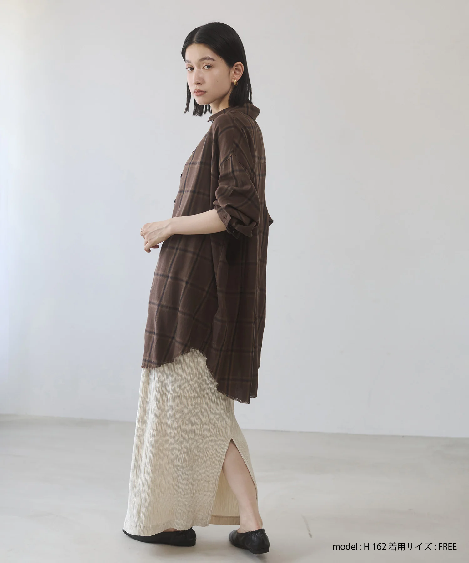 ベロアプリーツタイトスカート