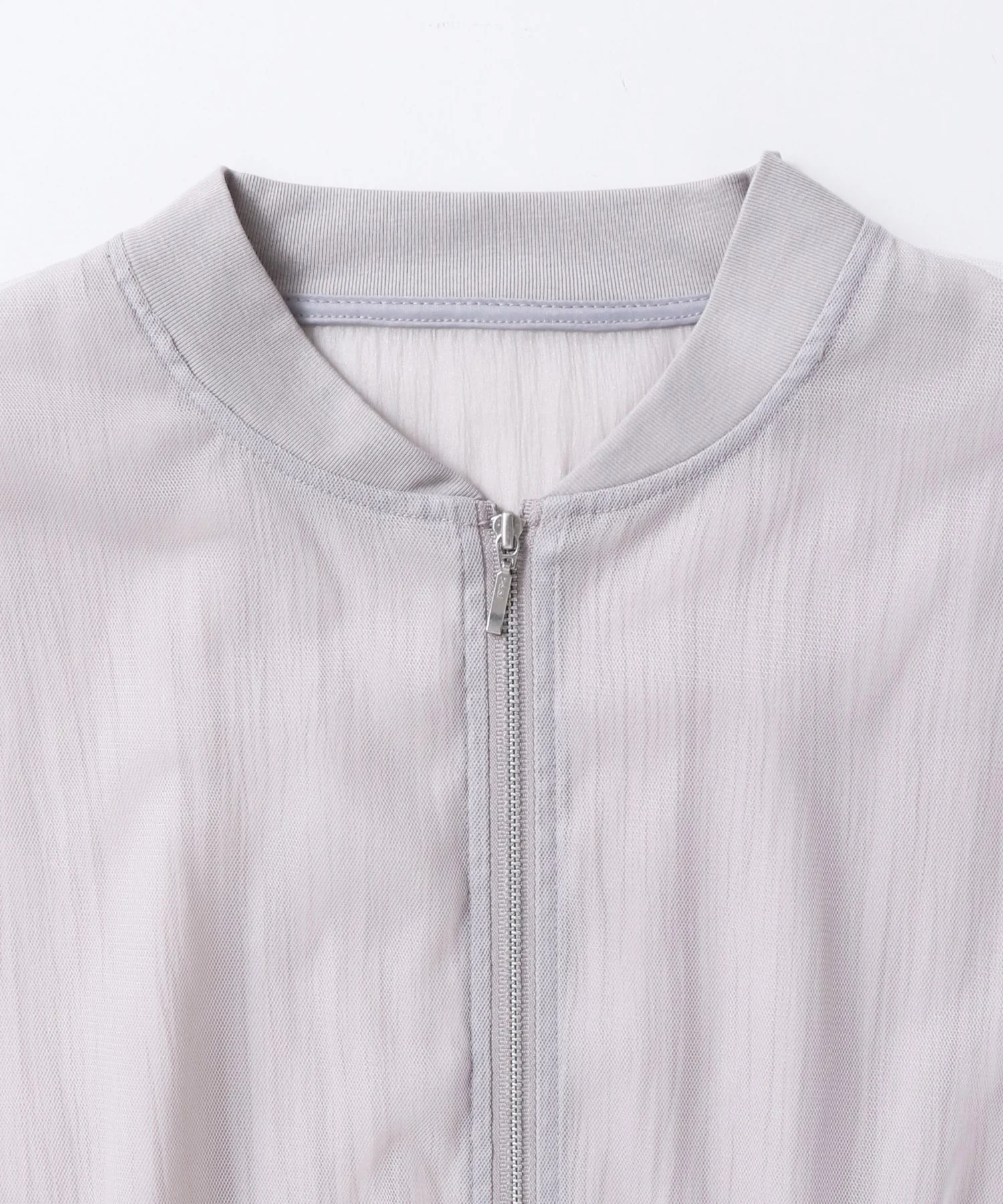 チュールシアー チェックブルゾン