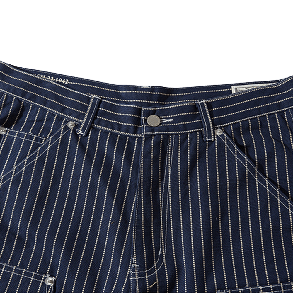 アメカジ　WABASHストライプカーゴショートパンツ