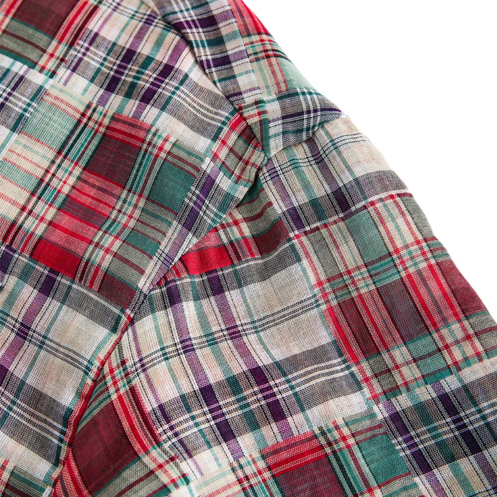 アメカジパッチワーク風シャツ半袖