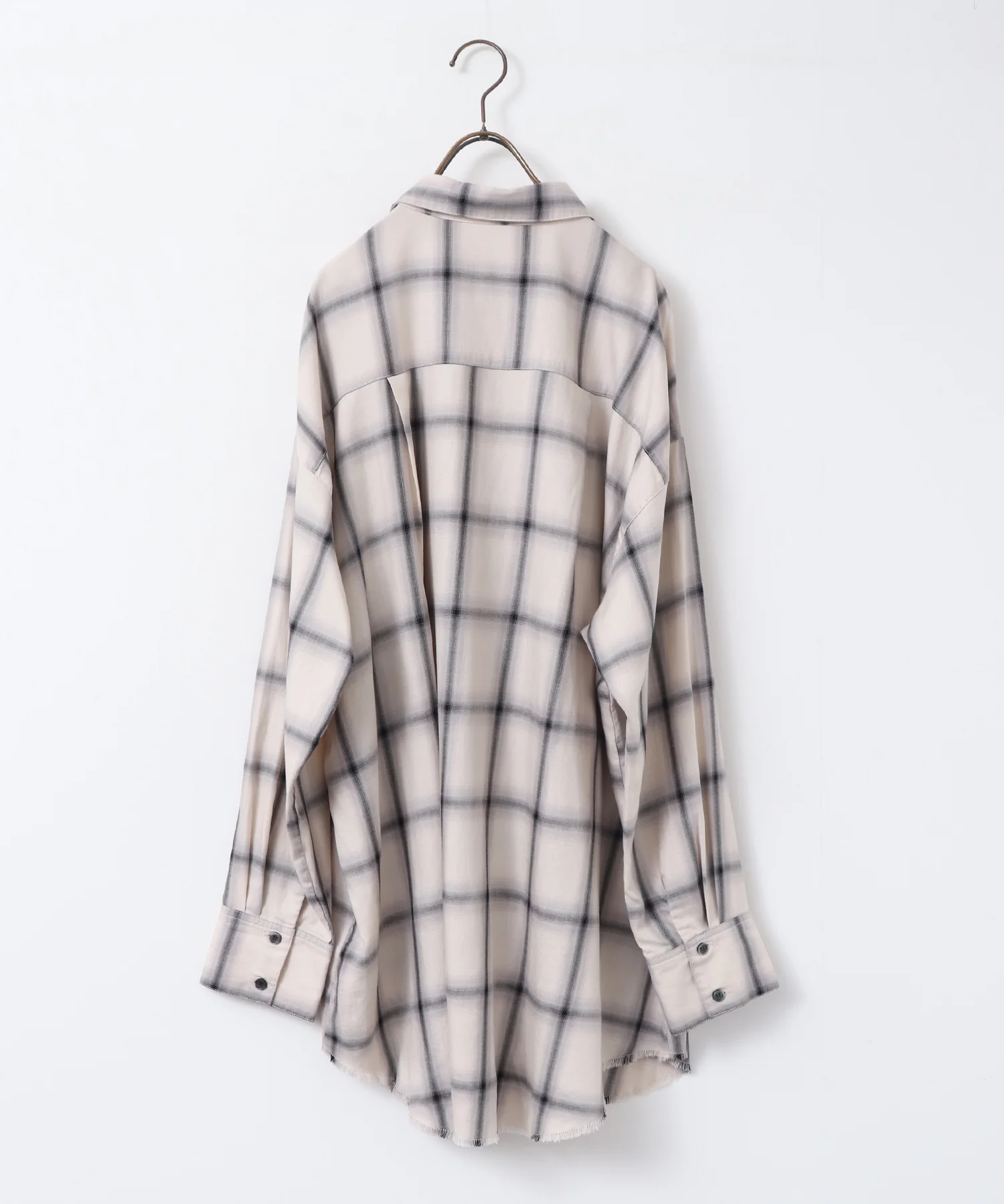 オンブレチェック オーバーシャツ