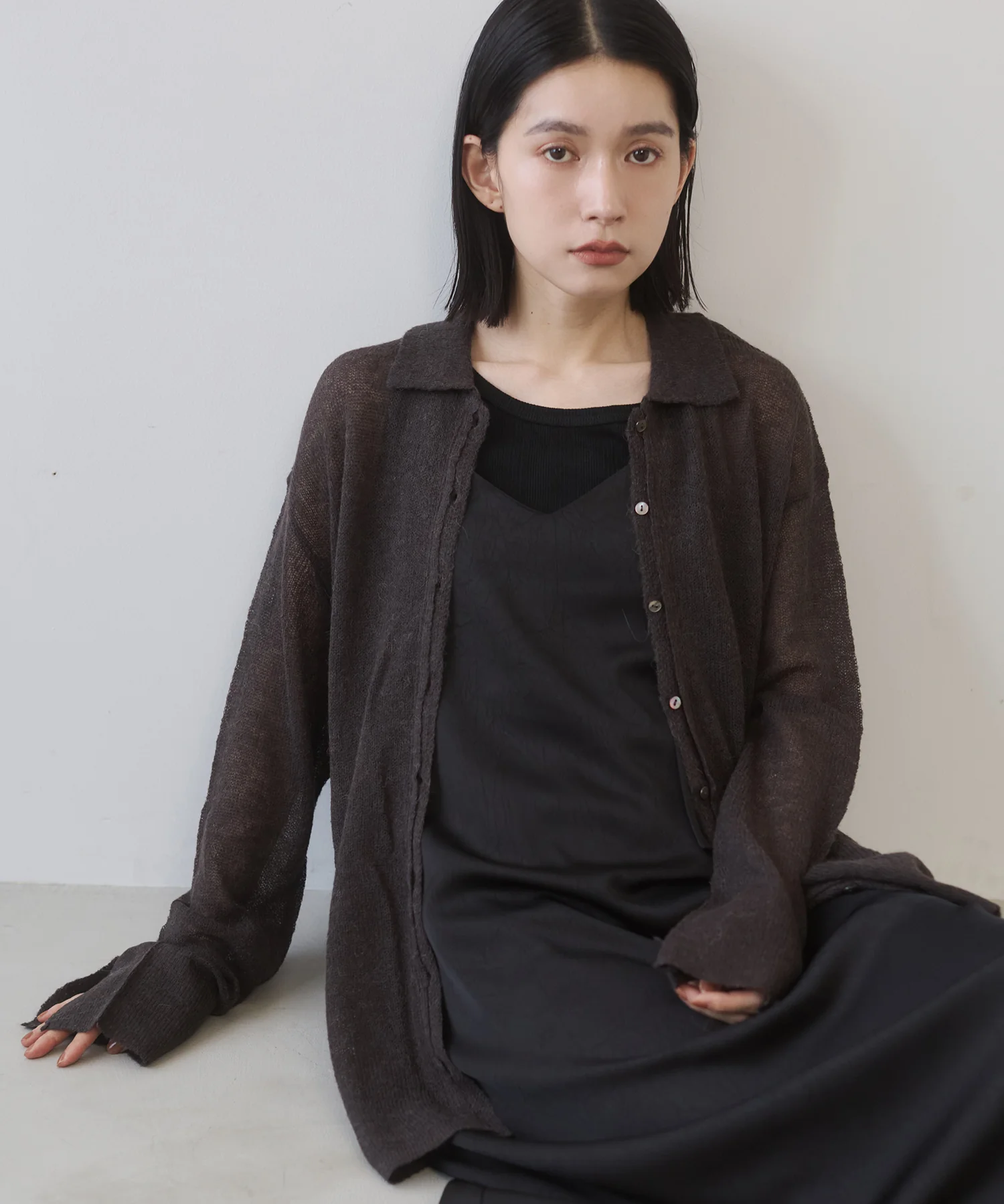 アルパカニット シアーシャツ