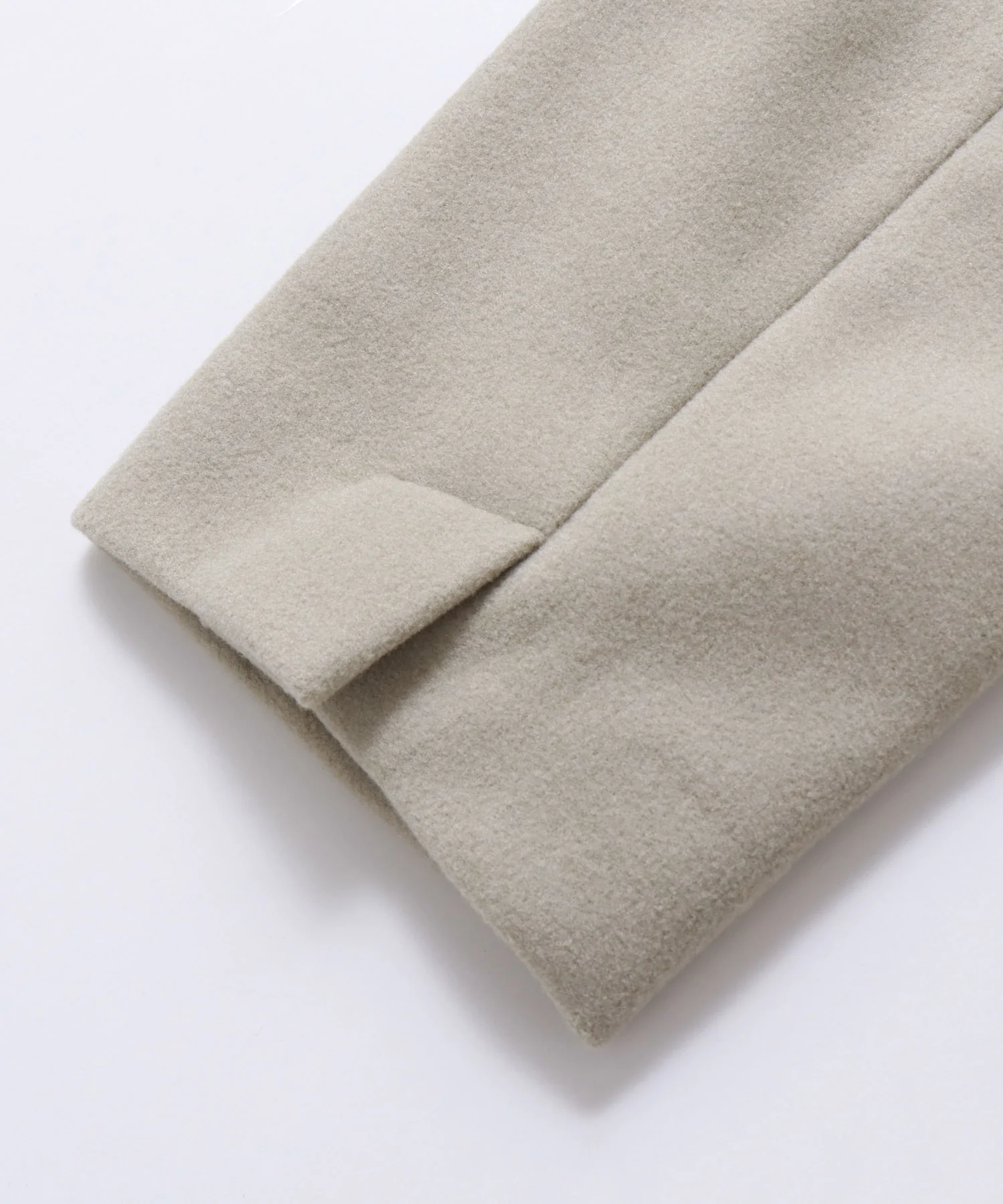 ウール混ノーカラーコート