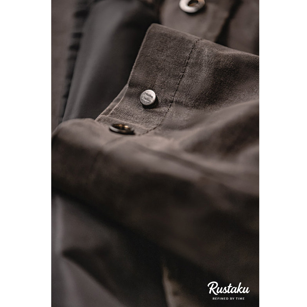 ブリティッシュスタイル　防水・防風ワックスロングコート