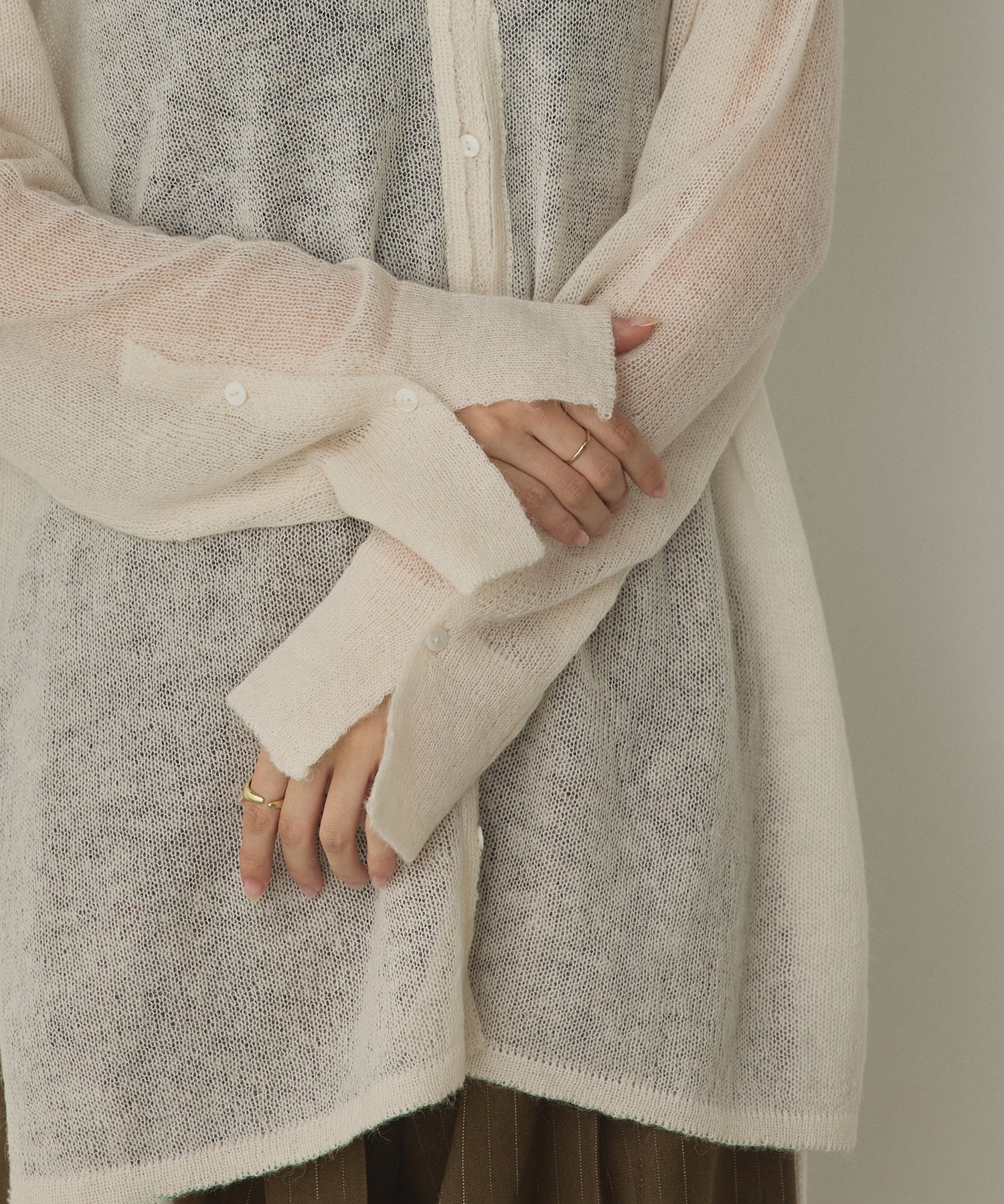 アルパカニット シアーシャツ