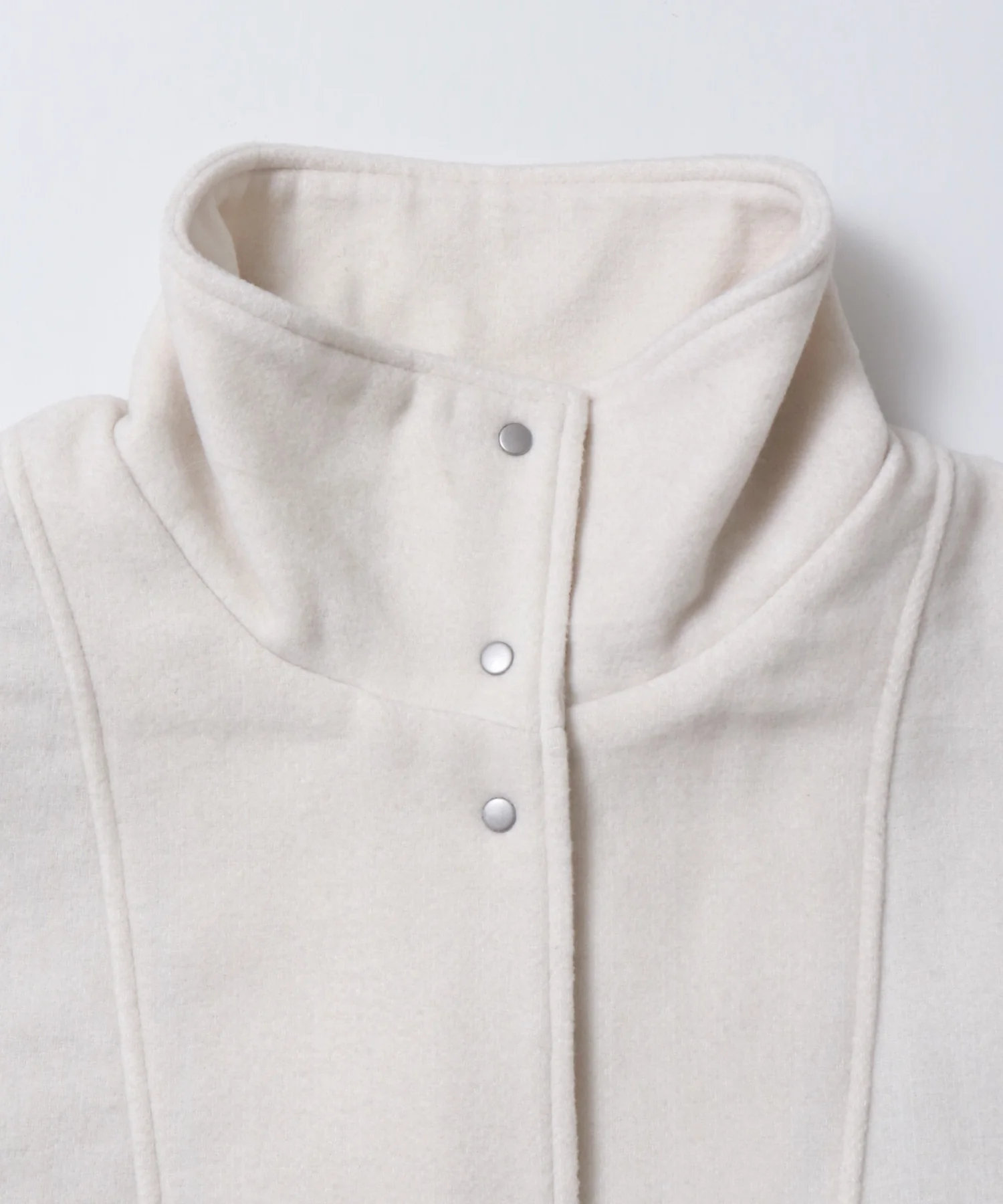 杢ヘリンボーン スタンドカラーコート