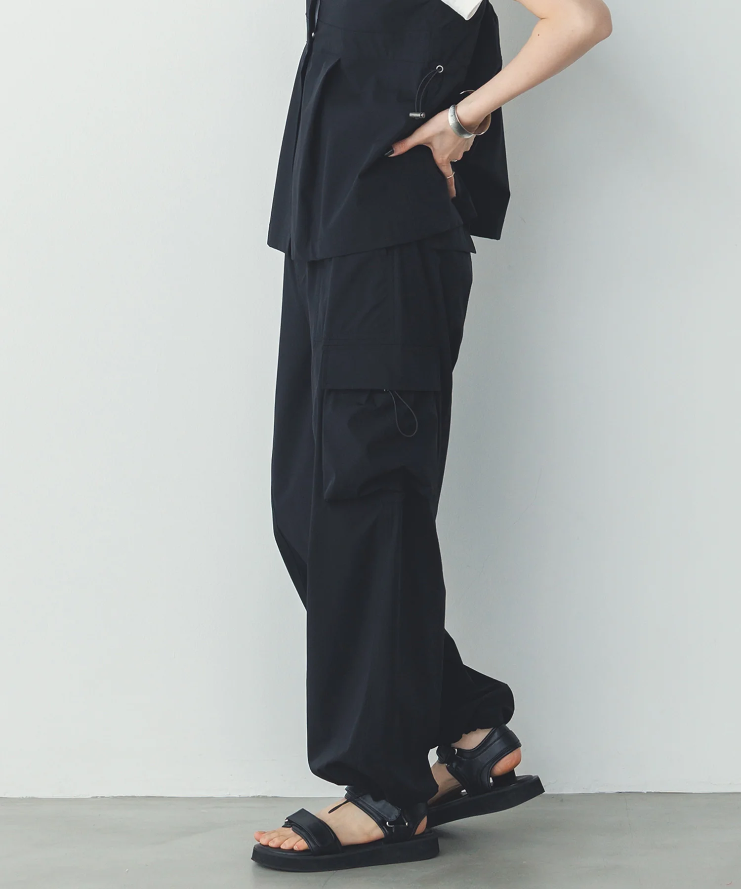 【接触冷感】パラシュートパンツ