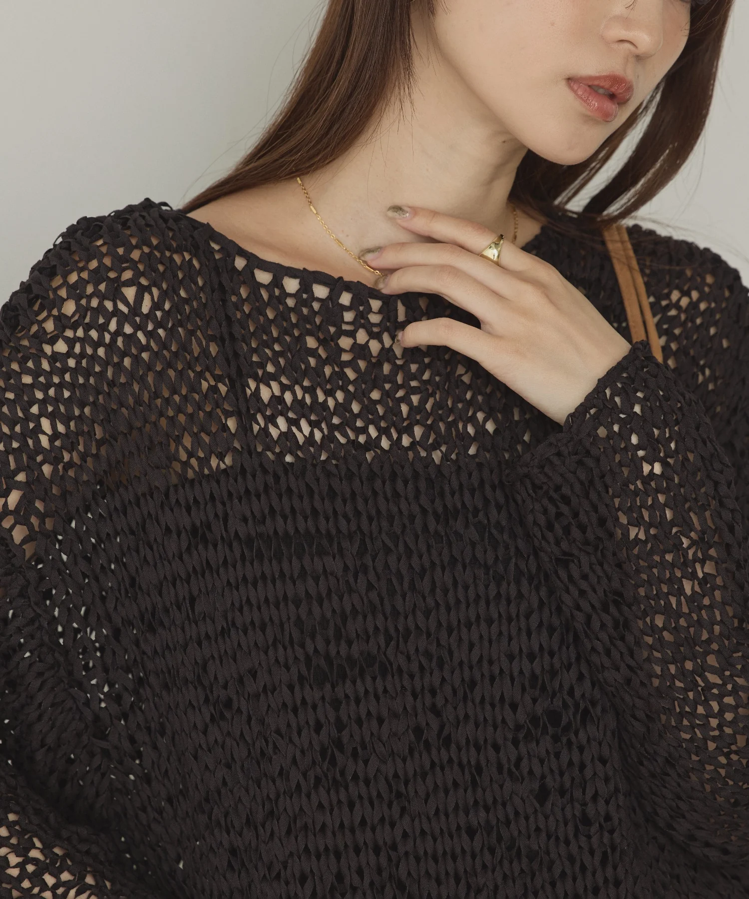 ペーパーヤーン 透かし編みニット