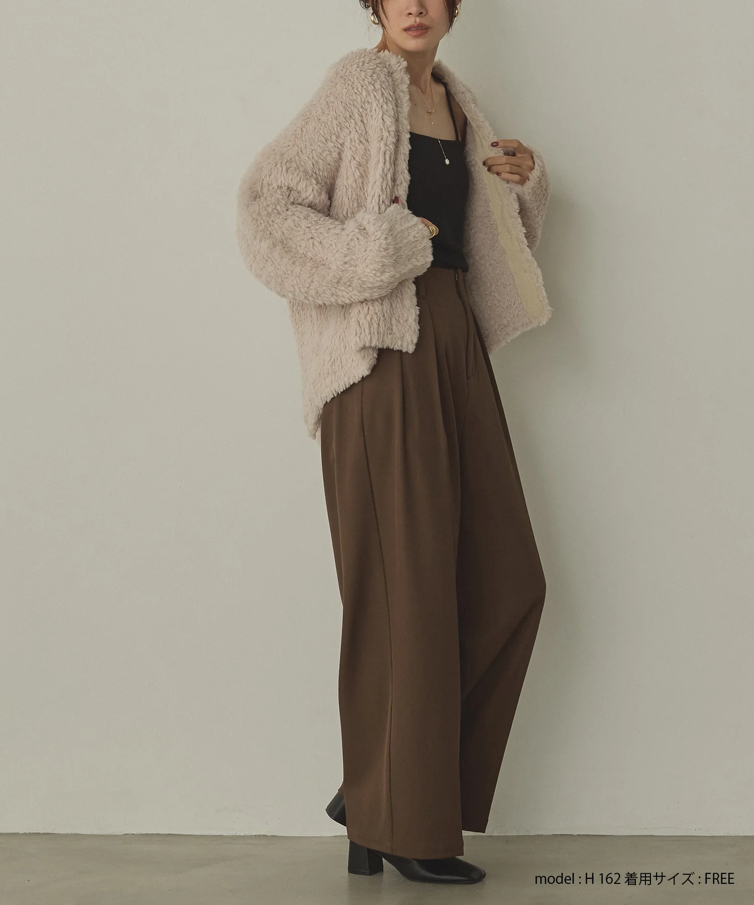 ファー ニットコート