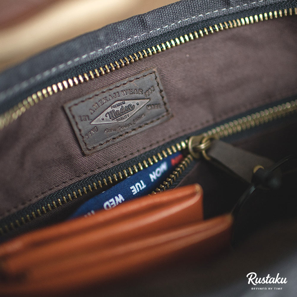 ろうけつ染めキャンバス　撥水加工 ショルダーバッグ