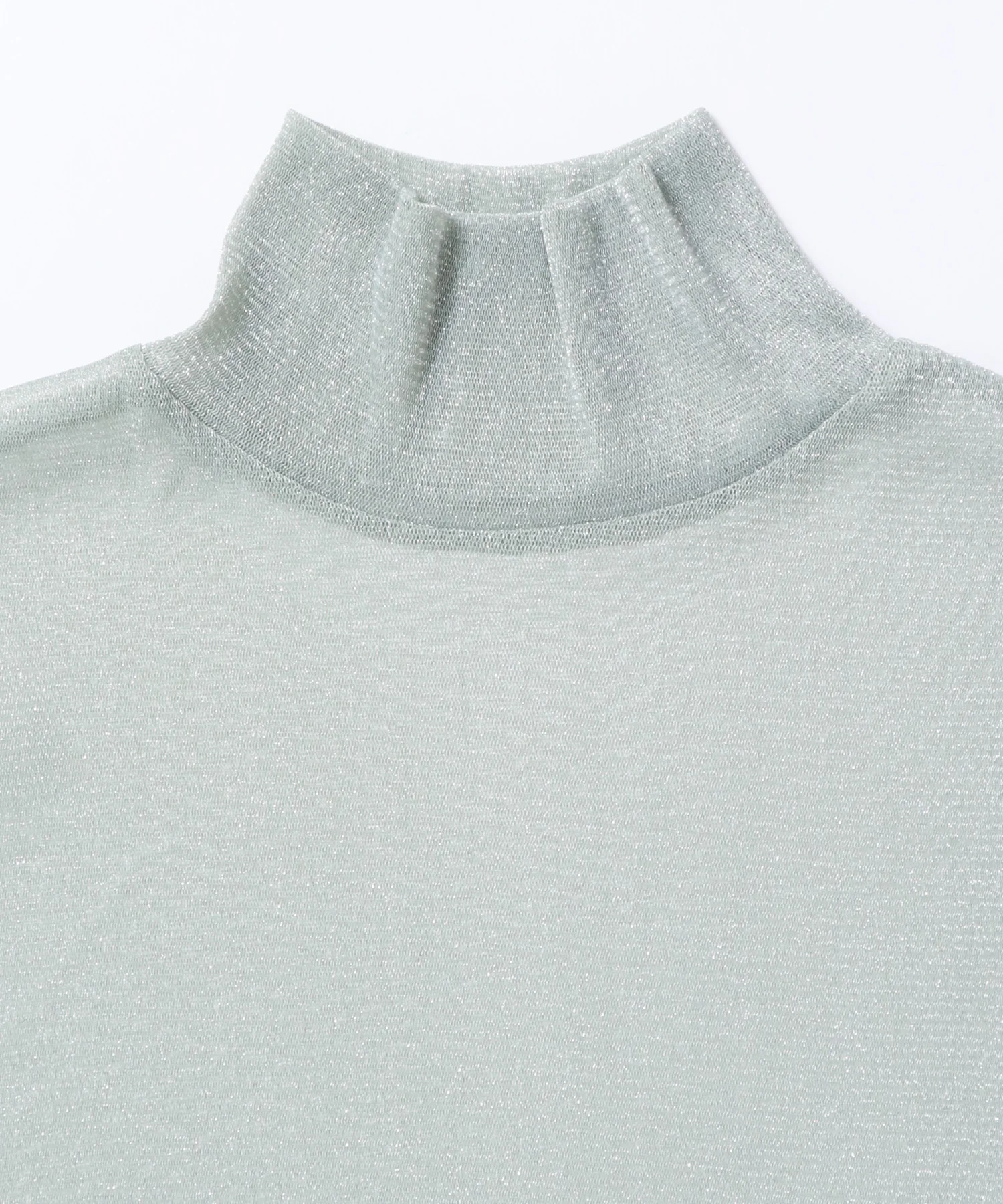 【新色追加】ラメシアー ハイネックトップス