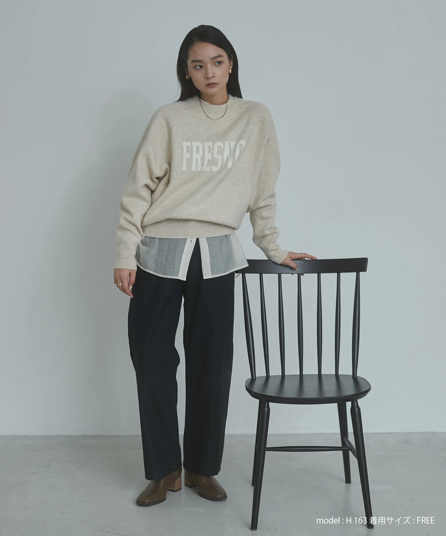 【WEB限定/別注】【新色追加】スウェットライクロゴニット