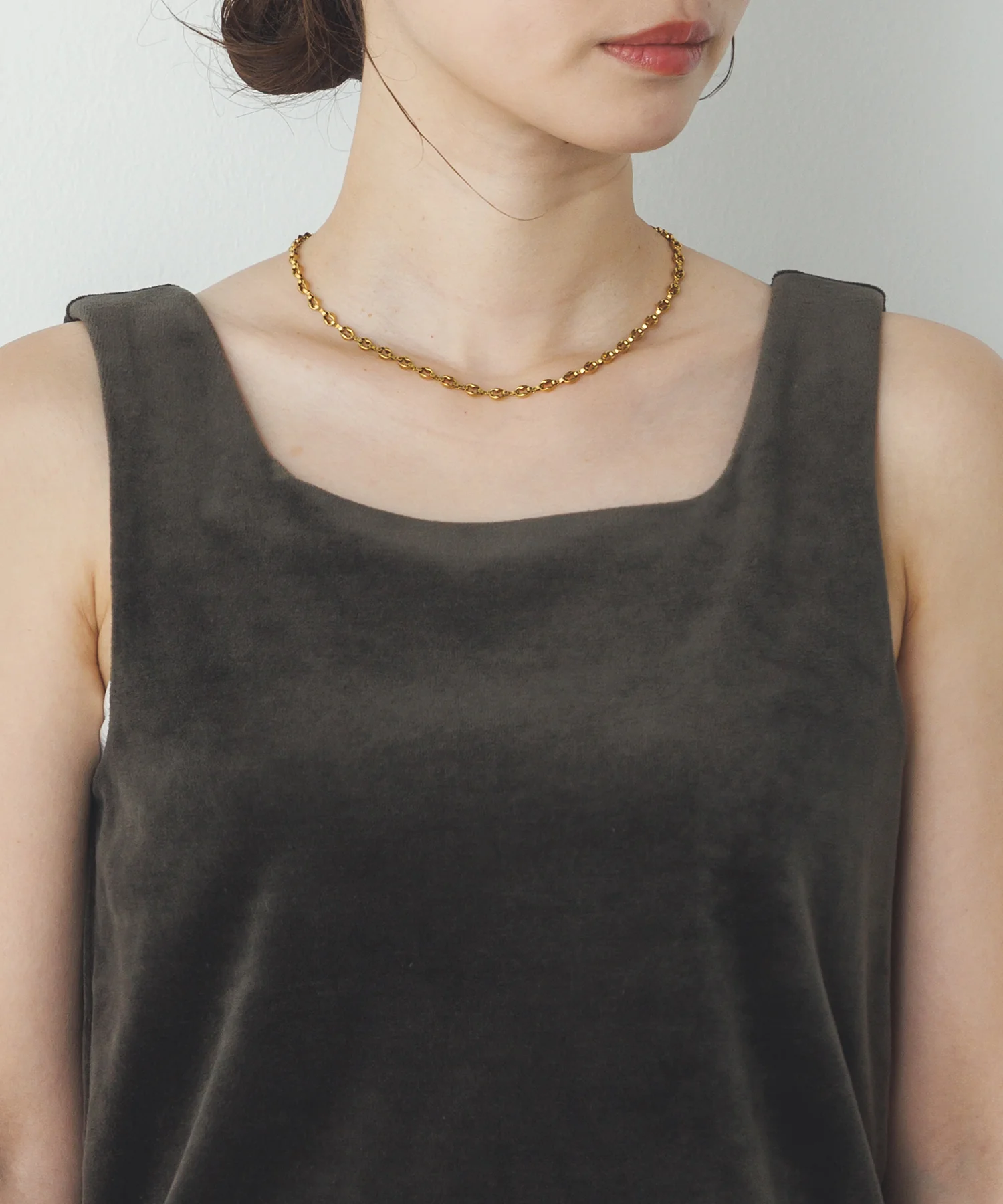 前後2WAY ベロア スクエアタンク