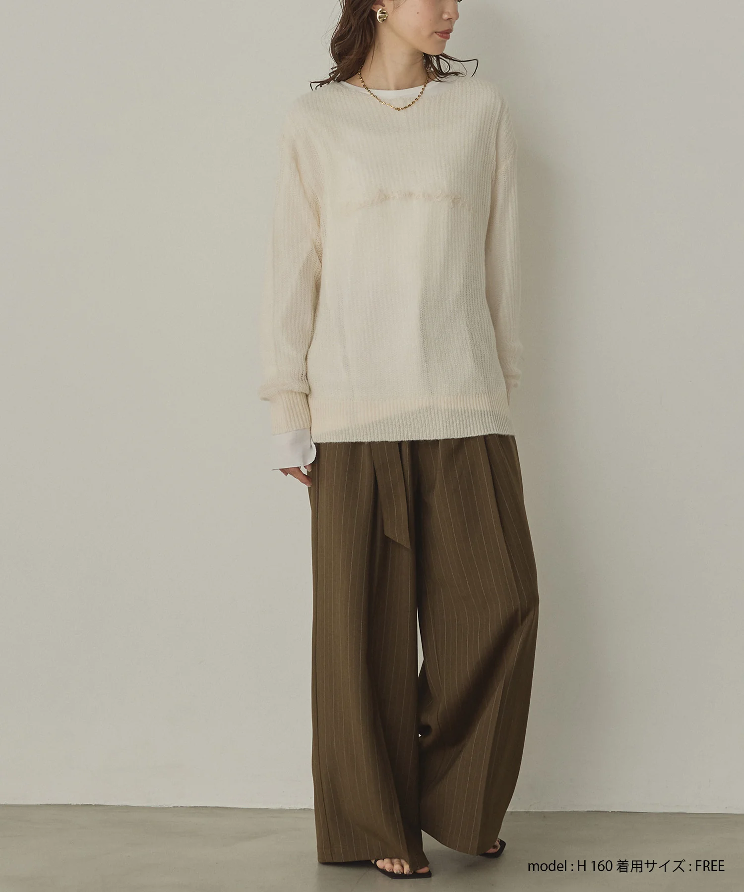 アルパカニット ロゴシアートップス