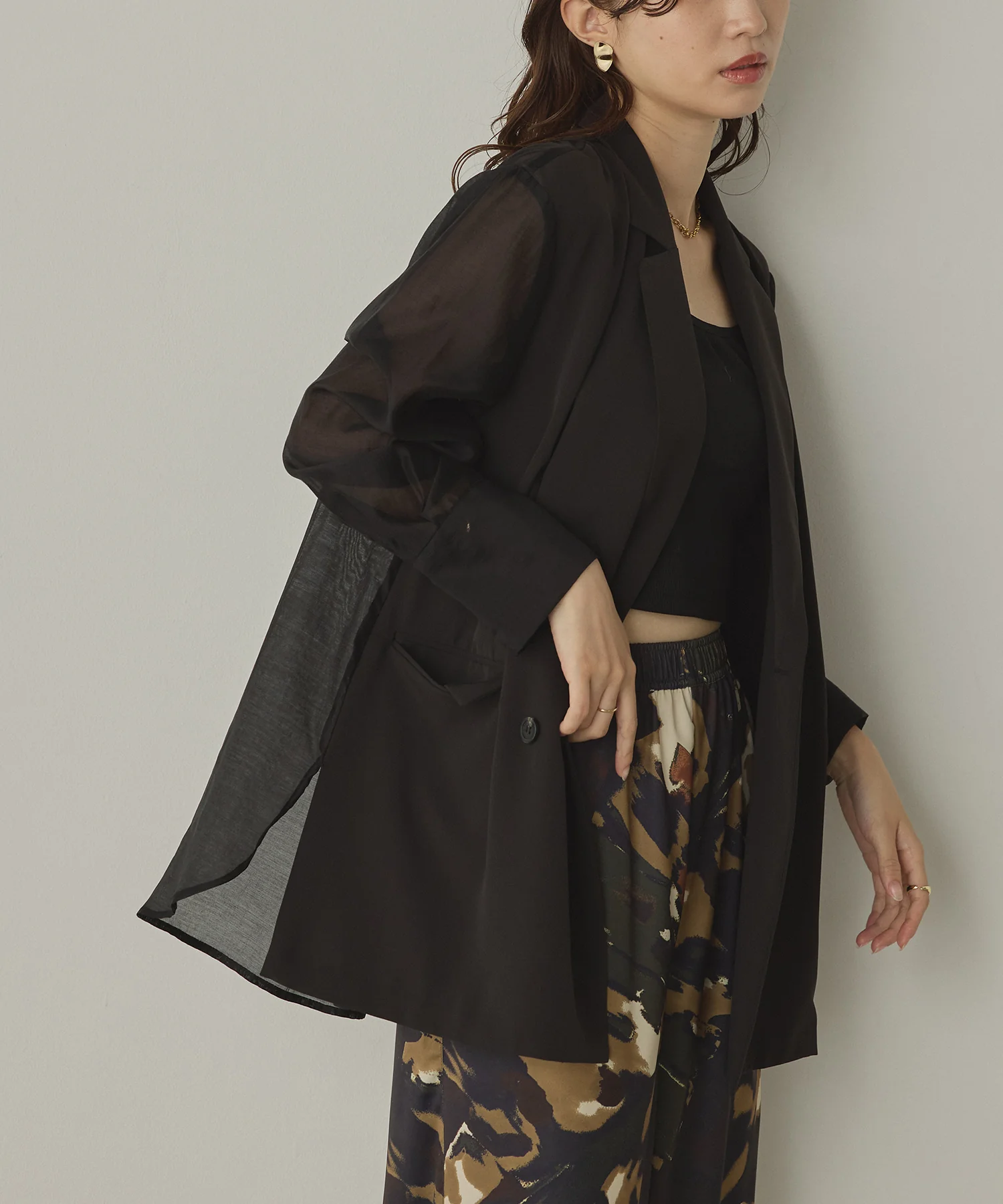 ポリツイル シアーテーラードジャケット