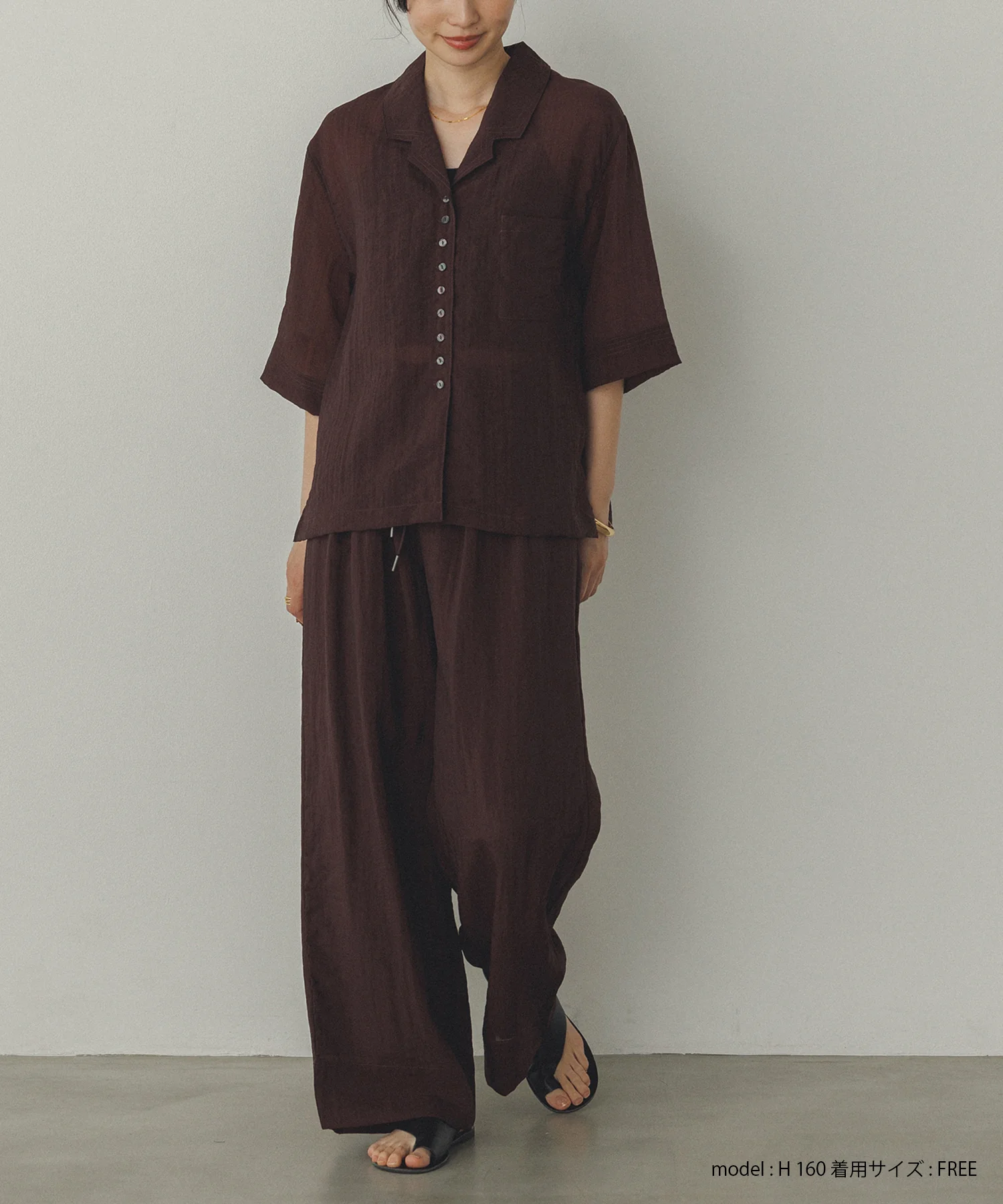 半袖 ツヤシアーシャツ