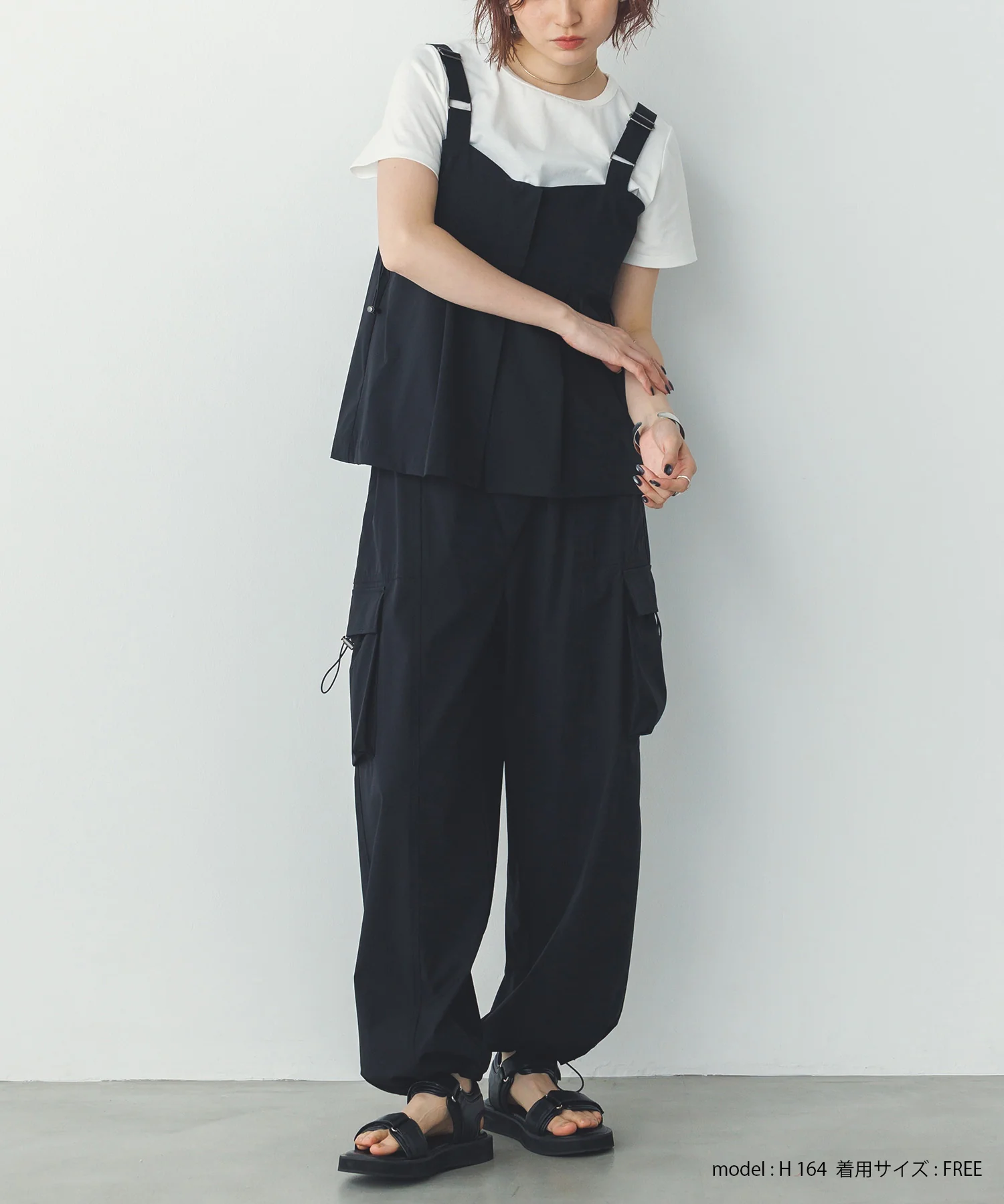 【接触冷感】2WAY バックドロストビスチェ