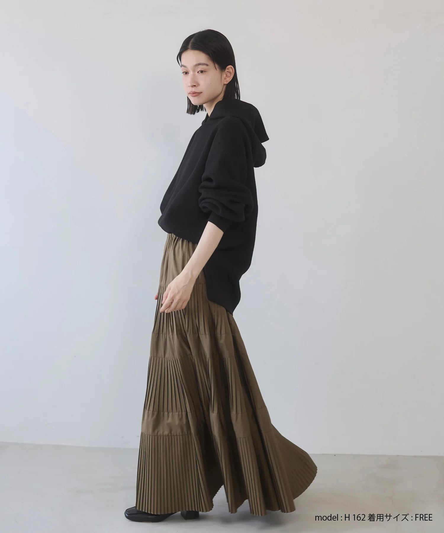 ニット フードパーカー