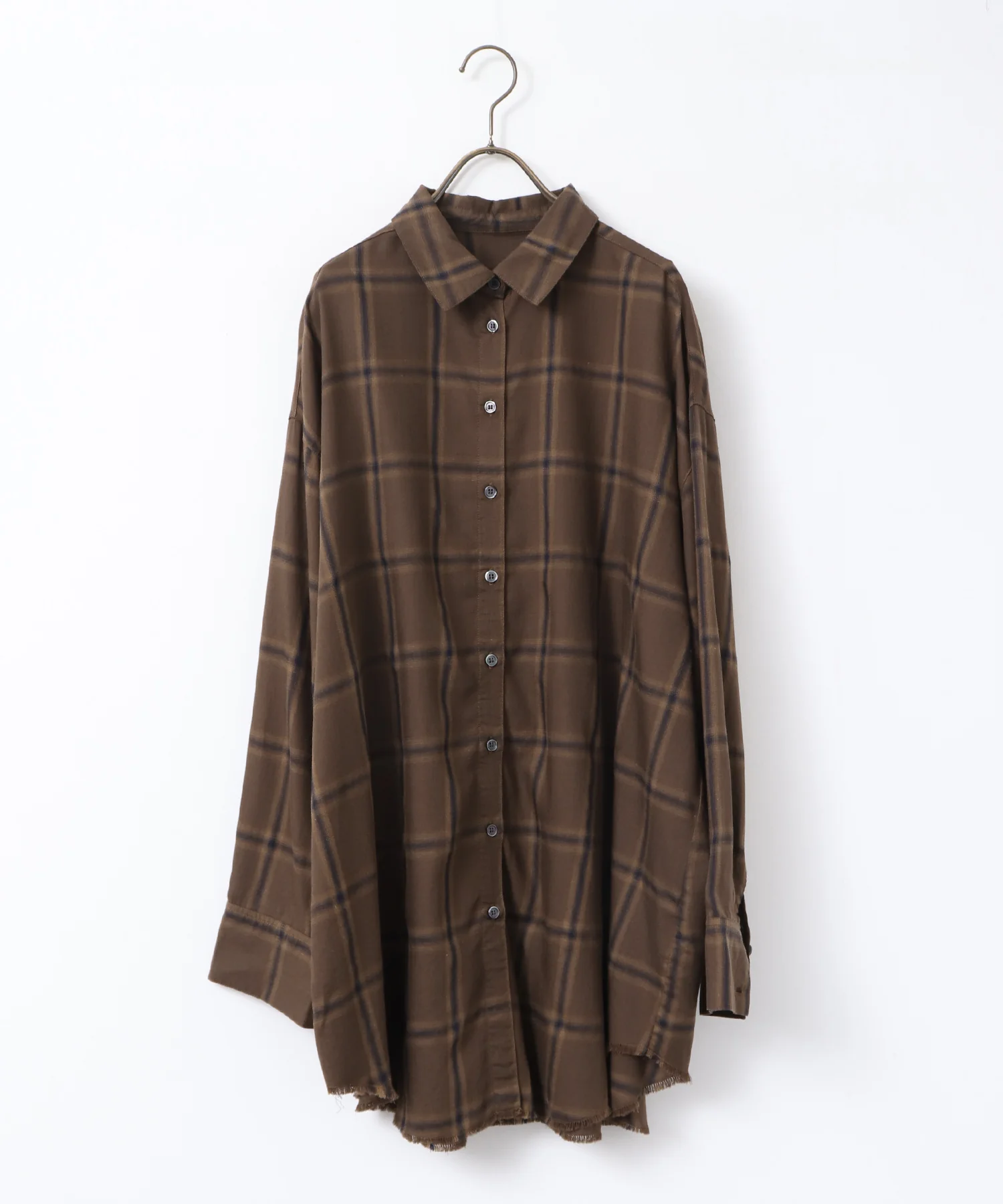 オンブレチェック オーバーシャツ