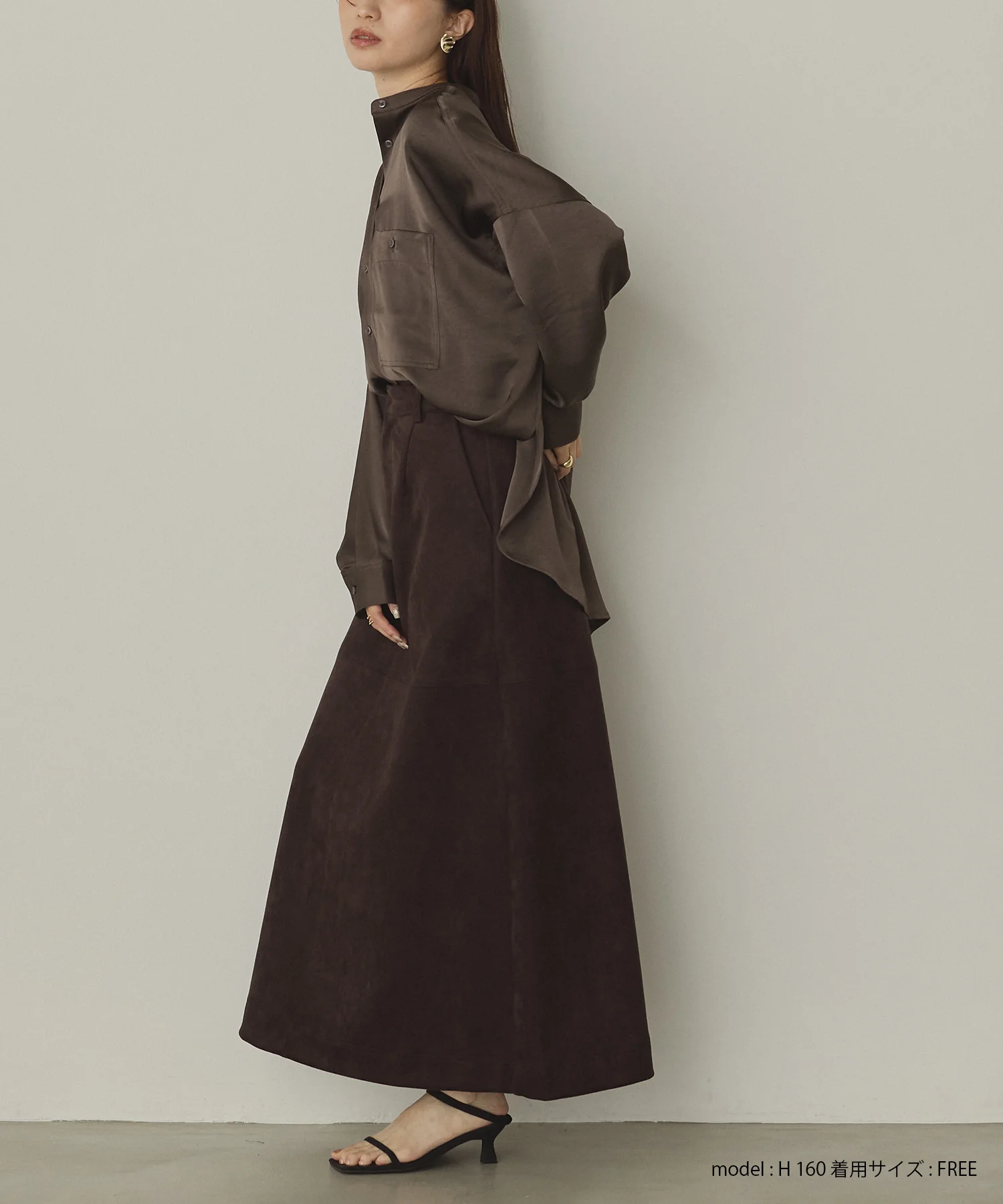 マットサテン オーバーシャツ