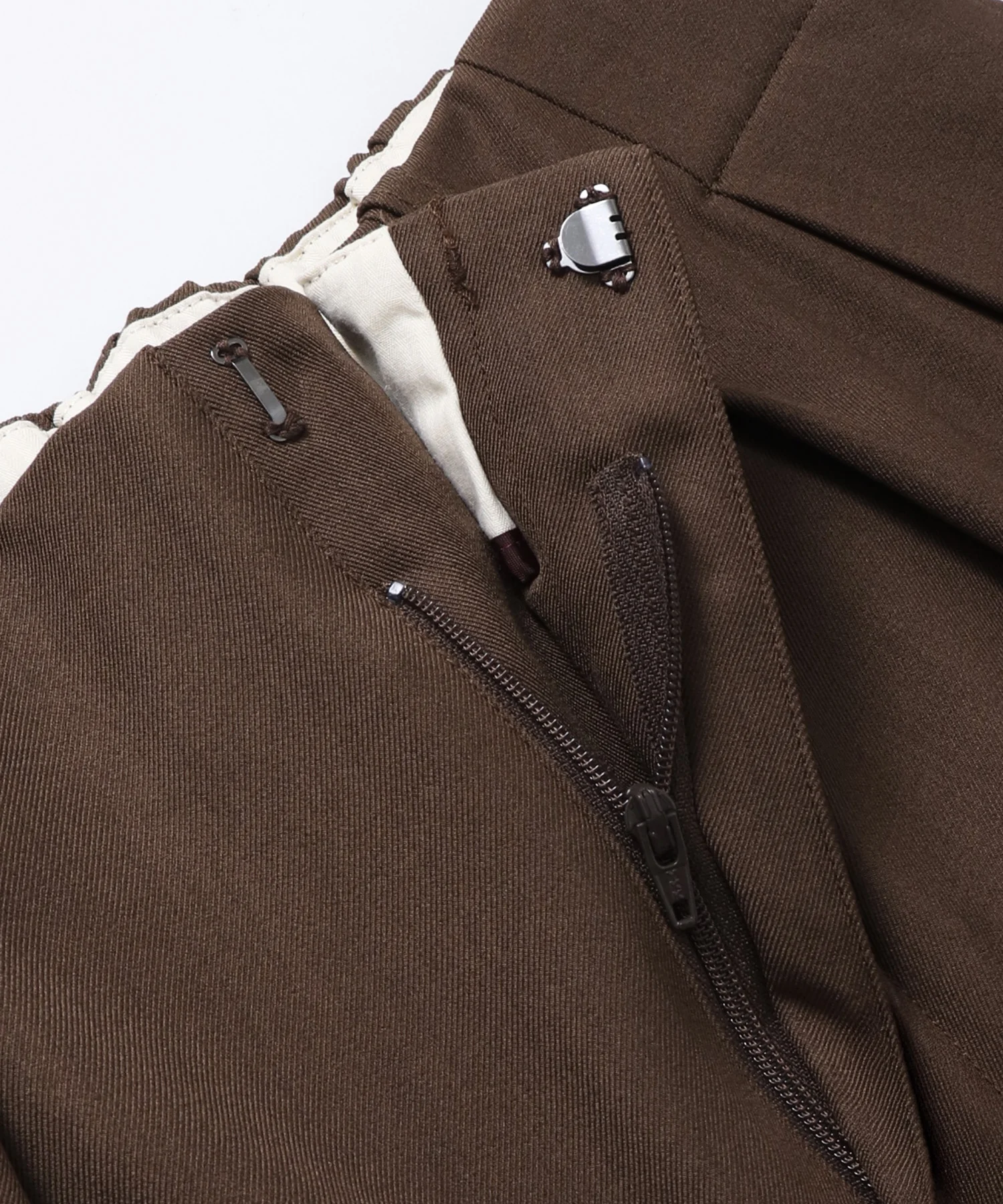 ポリツイル タックパンツ