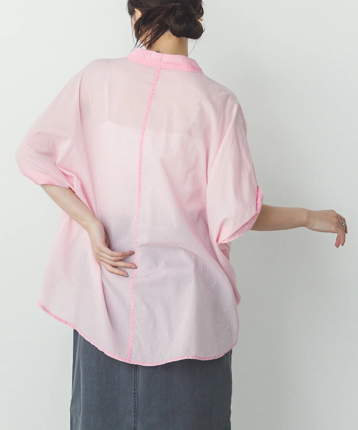 コットンボイル 半袖シャツ