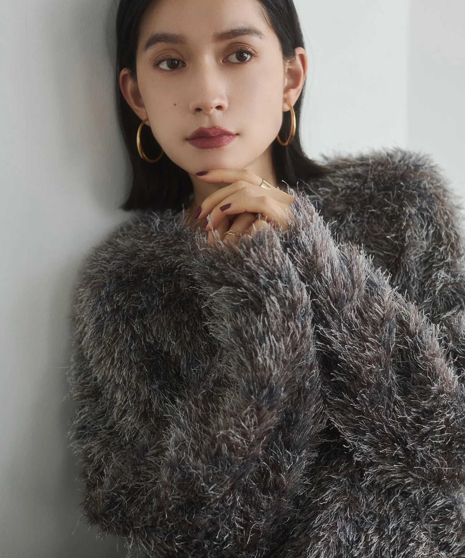 ミックス シャギーニット