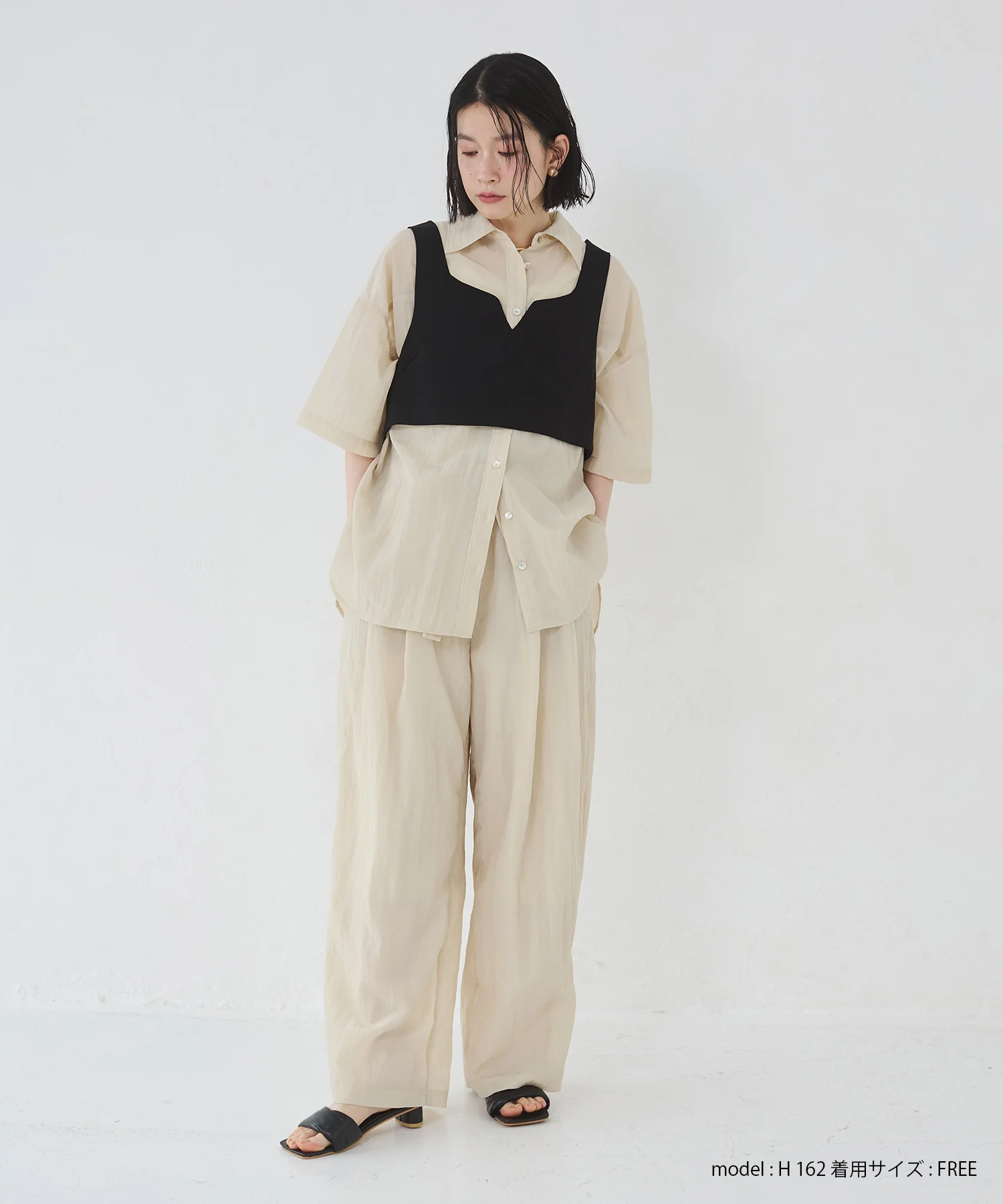 ワッシャー加工 2WAYシャツ