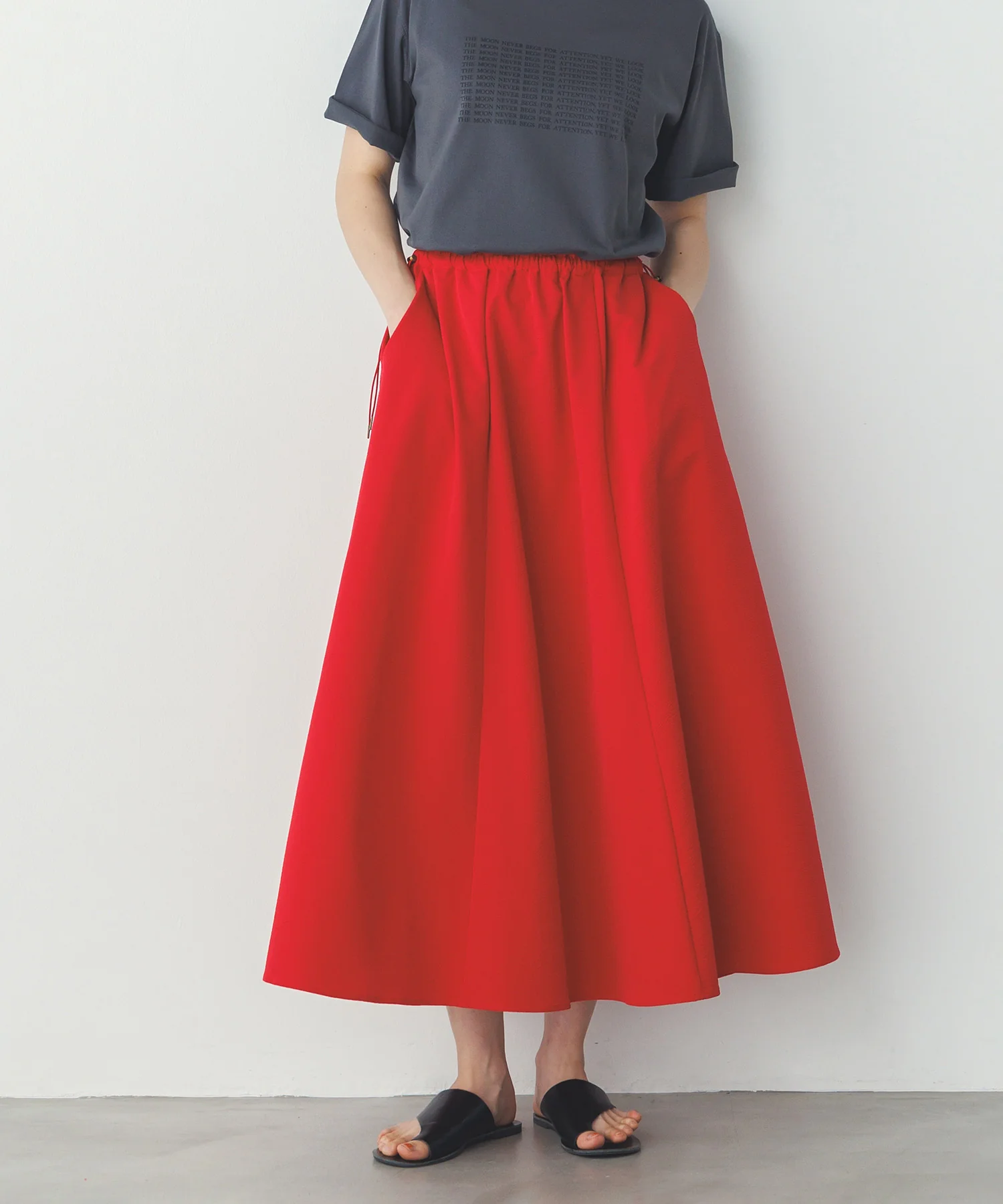 撥水 フレアスカート