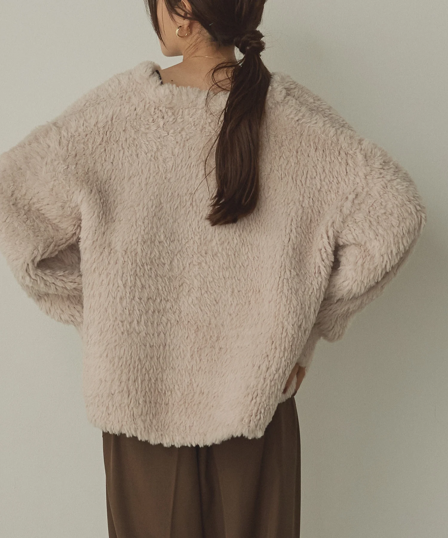 ファー ニットコート