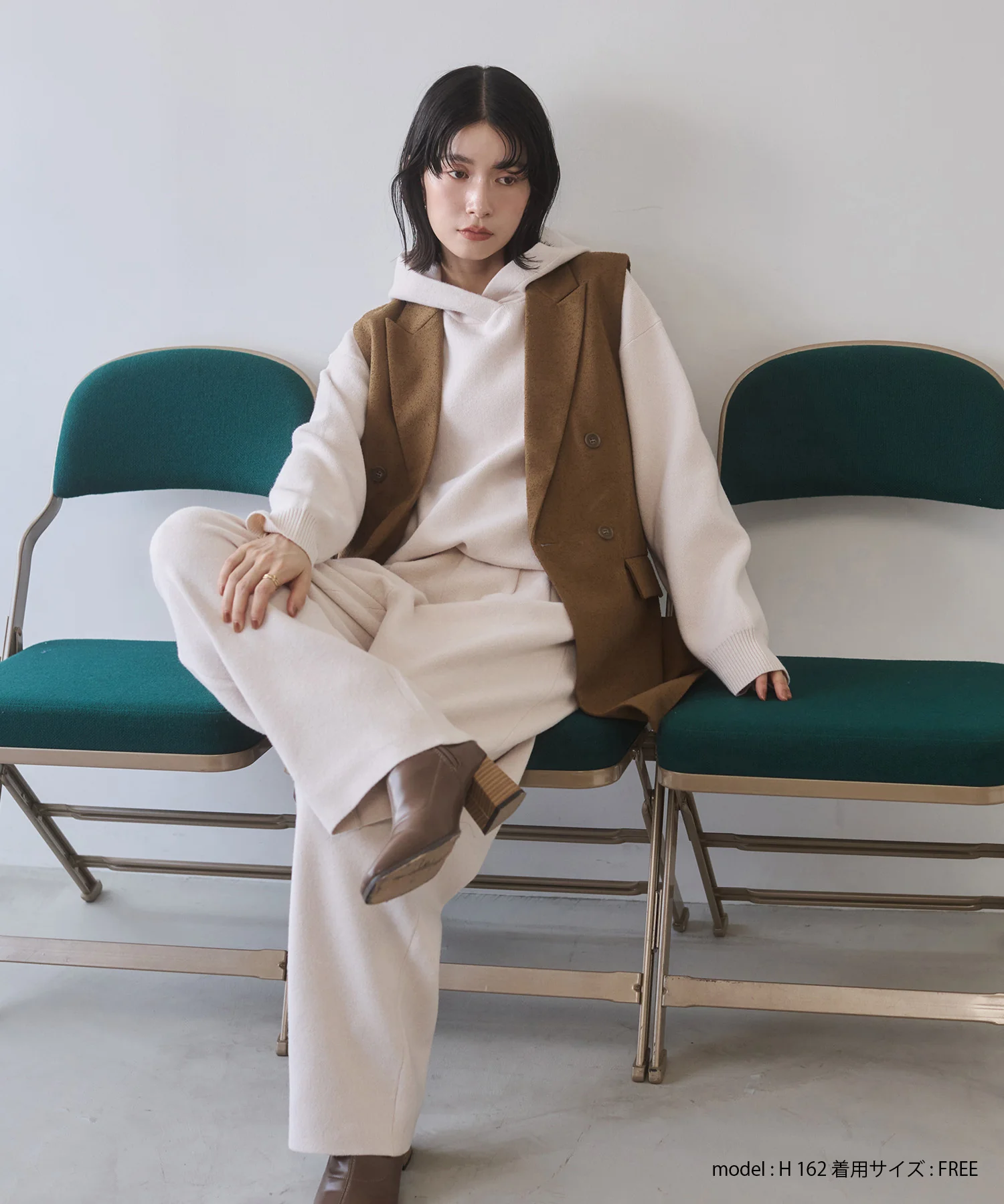 ニット ワイドパンツ