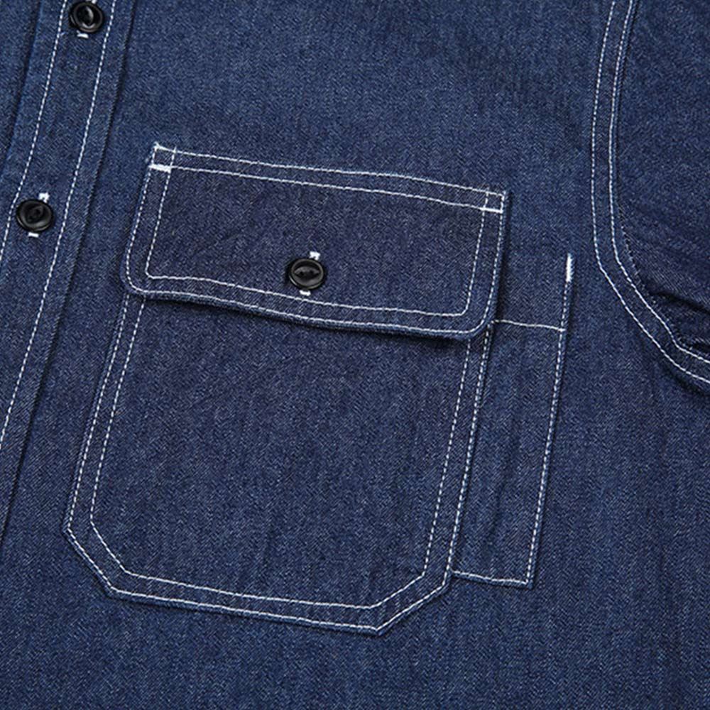 マルチポケット　ウエスタンストライプデニムシャツ