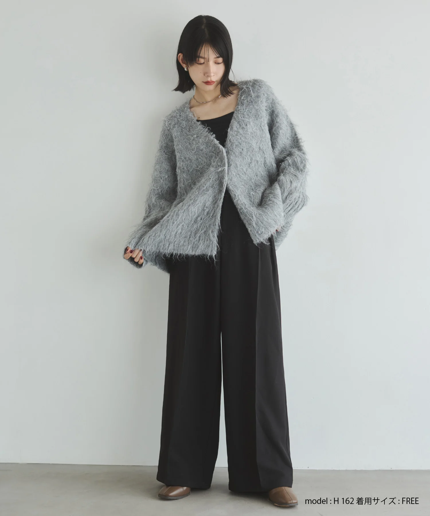 ポリツイル タックパンツ