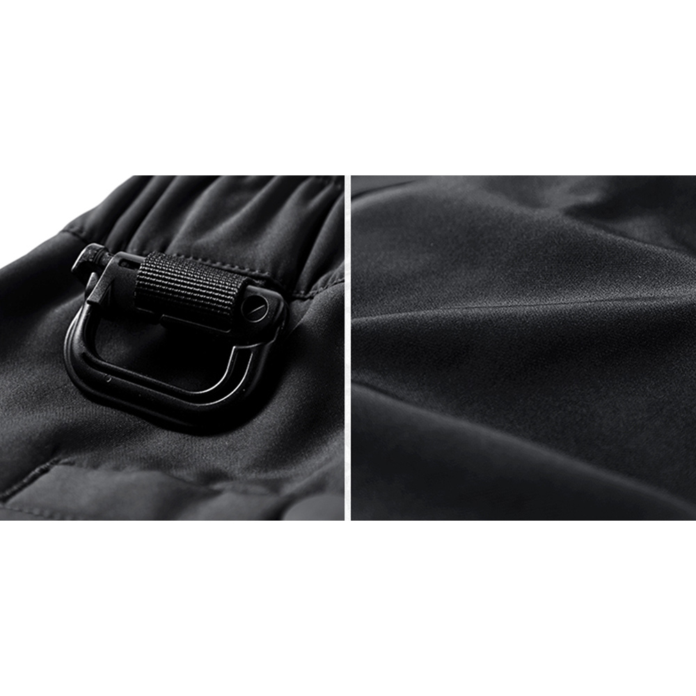 裏起毛　機能性　裾絞りカーゴパンツ（ファスナーポケット付き）