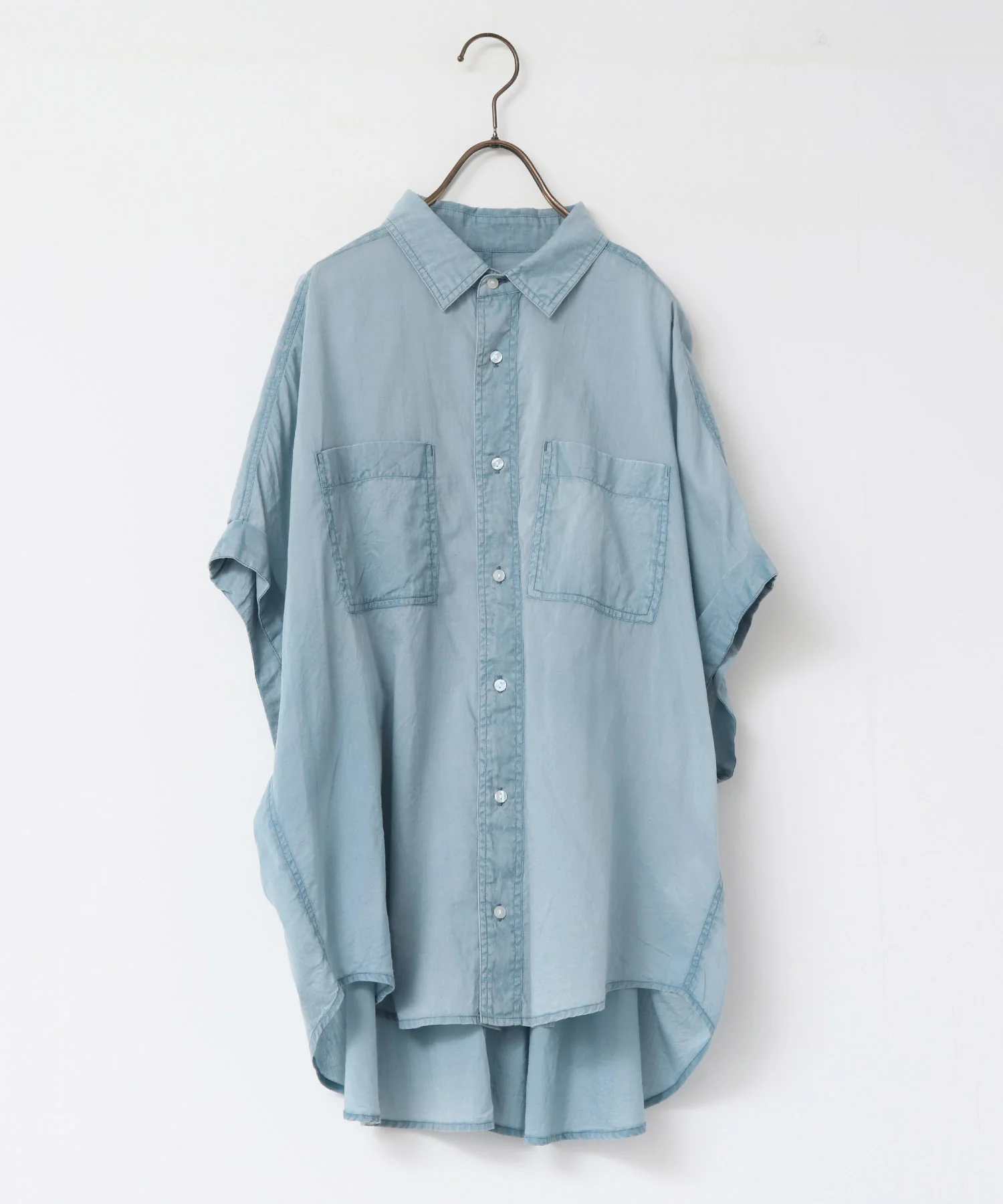 コットンボイル 半袖シャツ