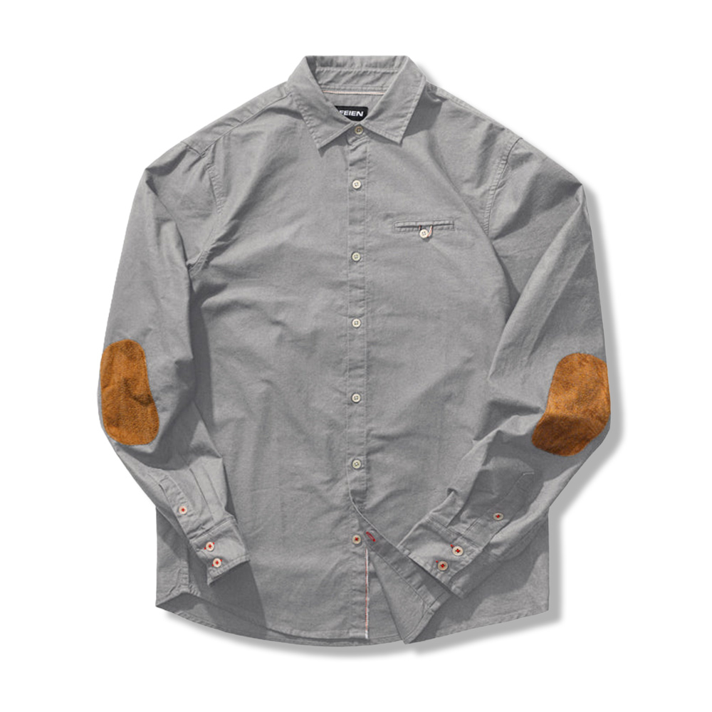 スエード調エルボーパッチ　オックスフォードシャツ