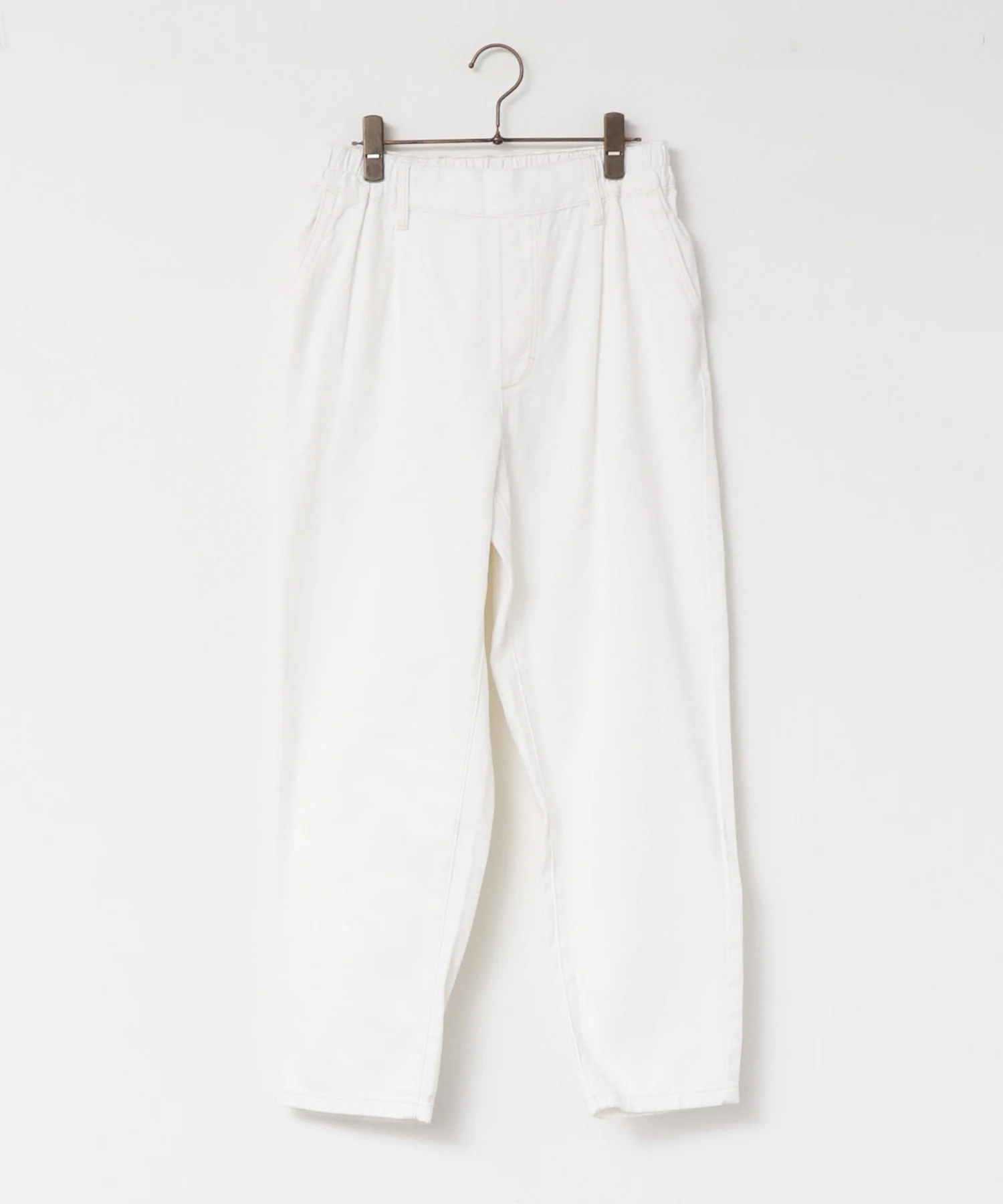 デニム/ツイルテーパードパンツ