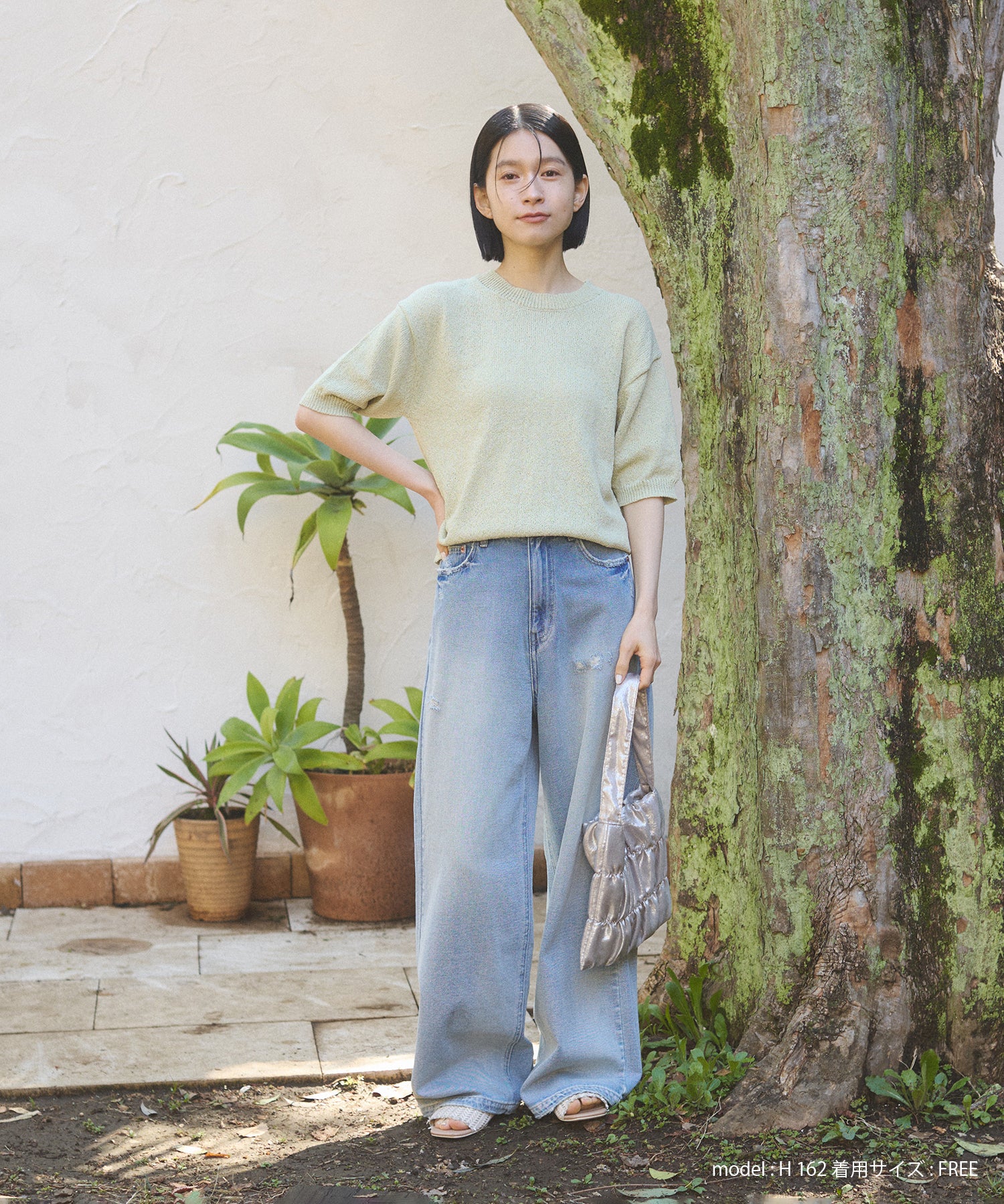 【別注】ハーフスリーブ サマーニット